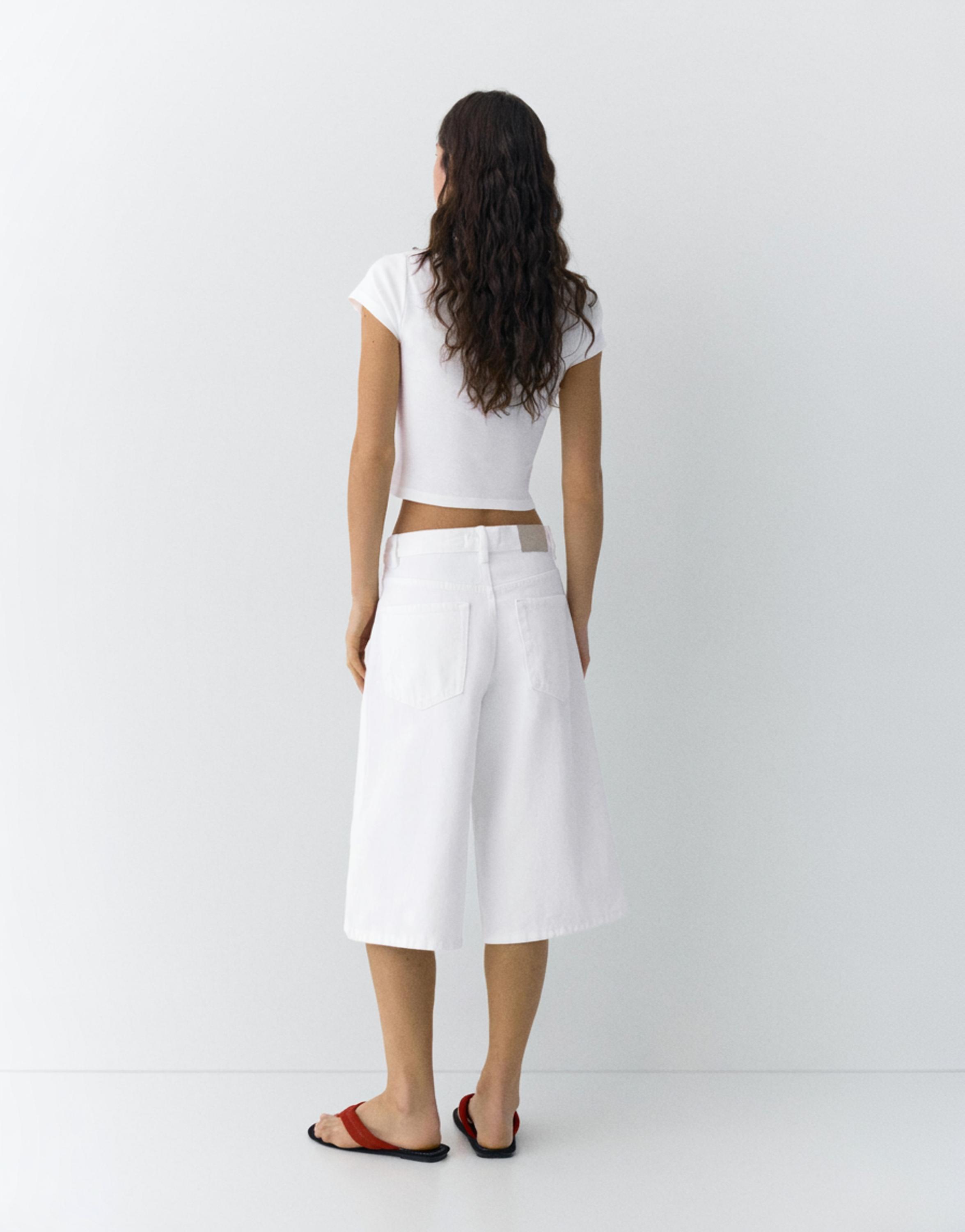 Düşük bel denim şort - Görsel 86