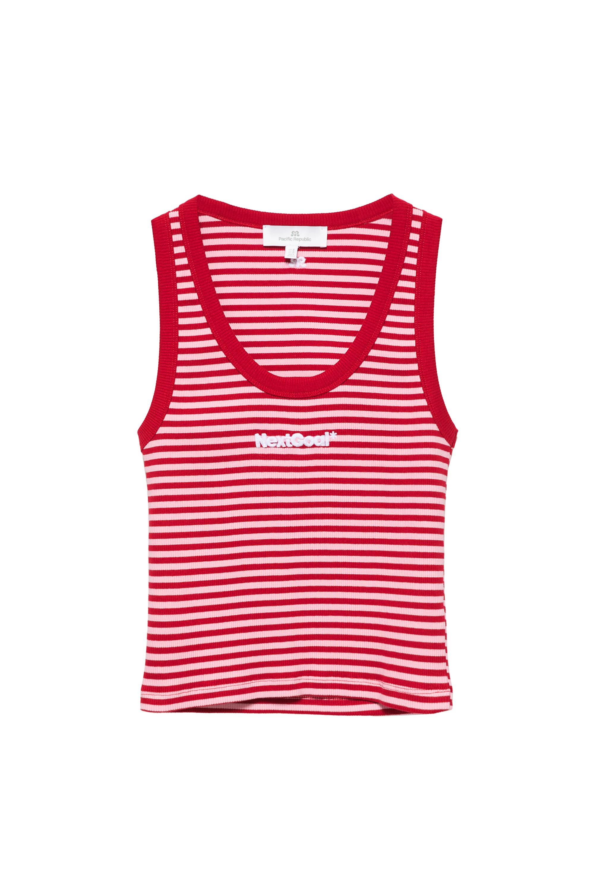 İşlemeli çizgili tank top - Görsel 9