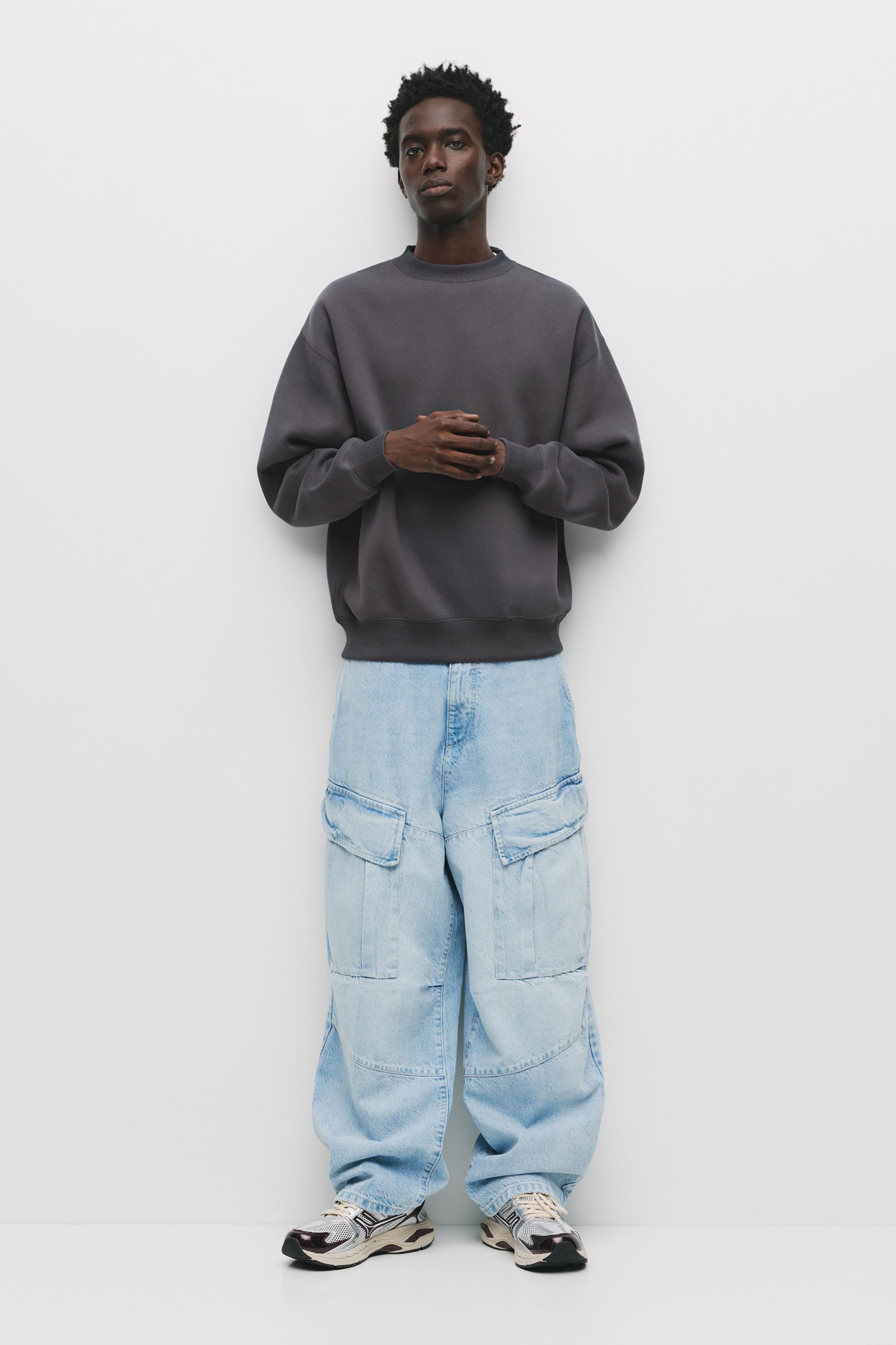 Basic bisiklet yaka sweatshirt - Görsel 69