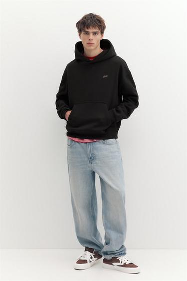 STWD logo boxy hoodie — Black 4