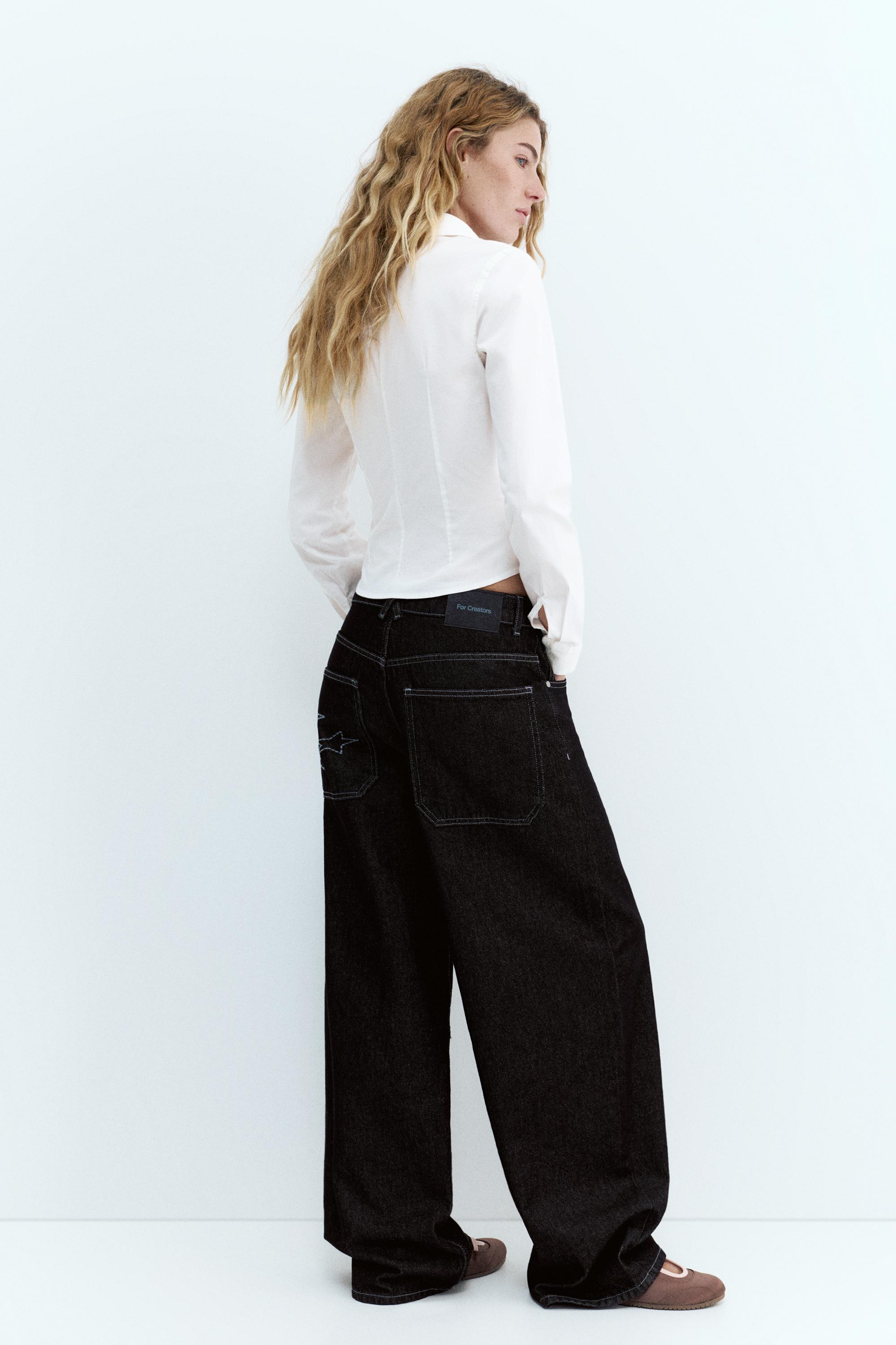 Poplin yırtmaçlı dar kesim gömlek - Görsel 49