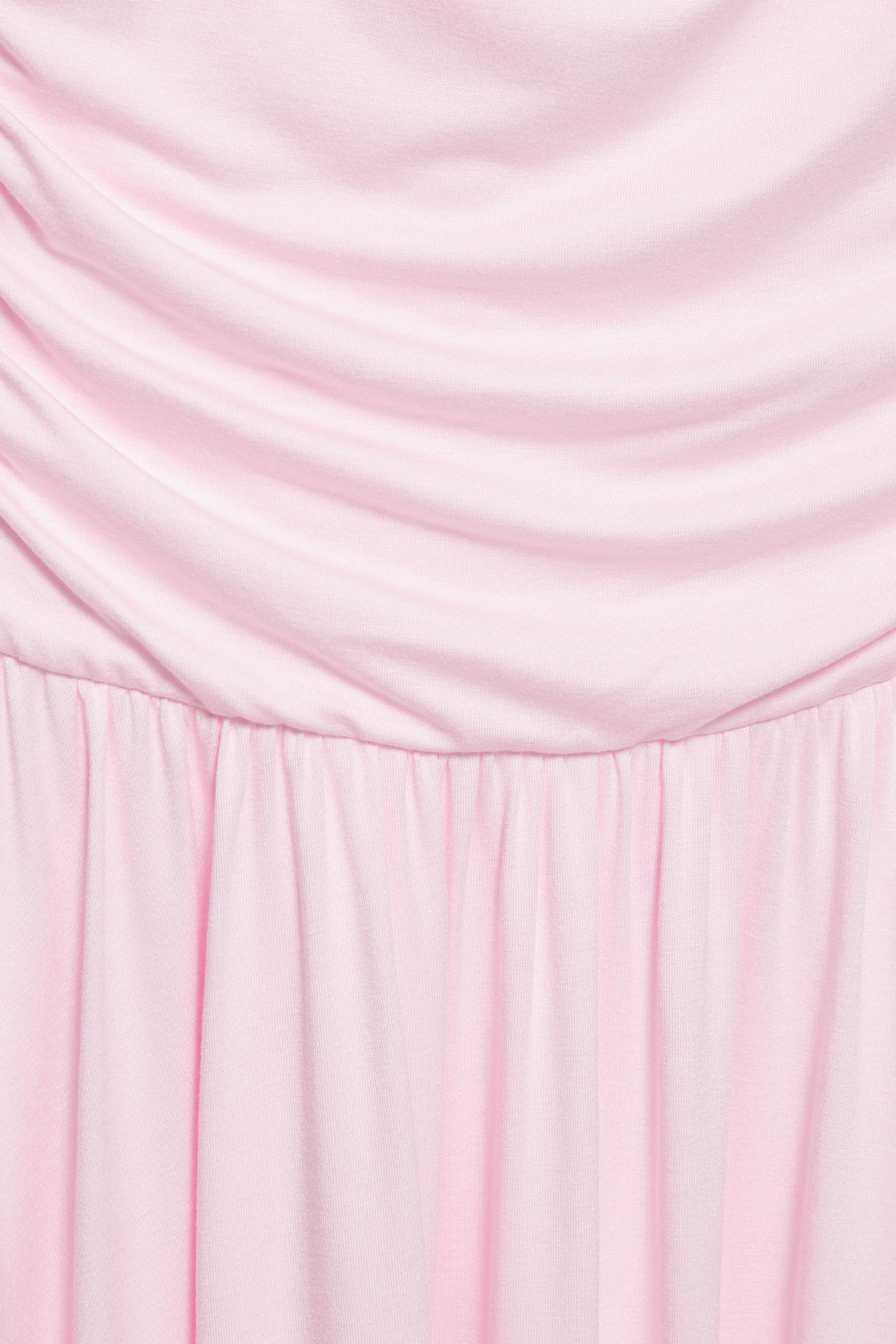 Pink open back knot midi dress — Pink