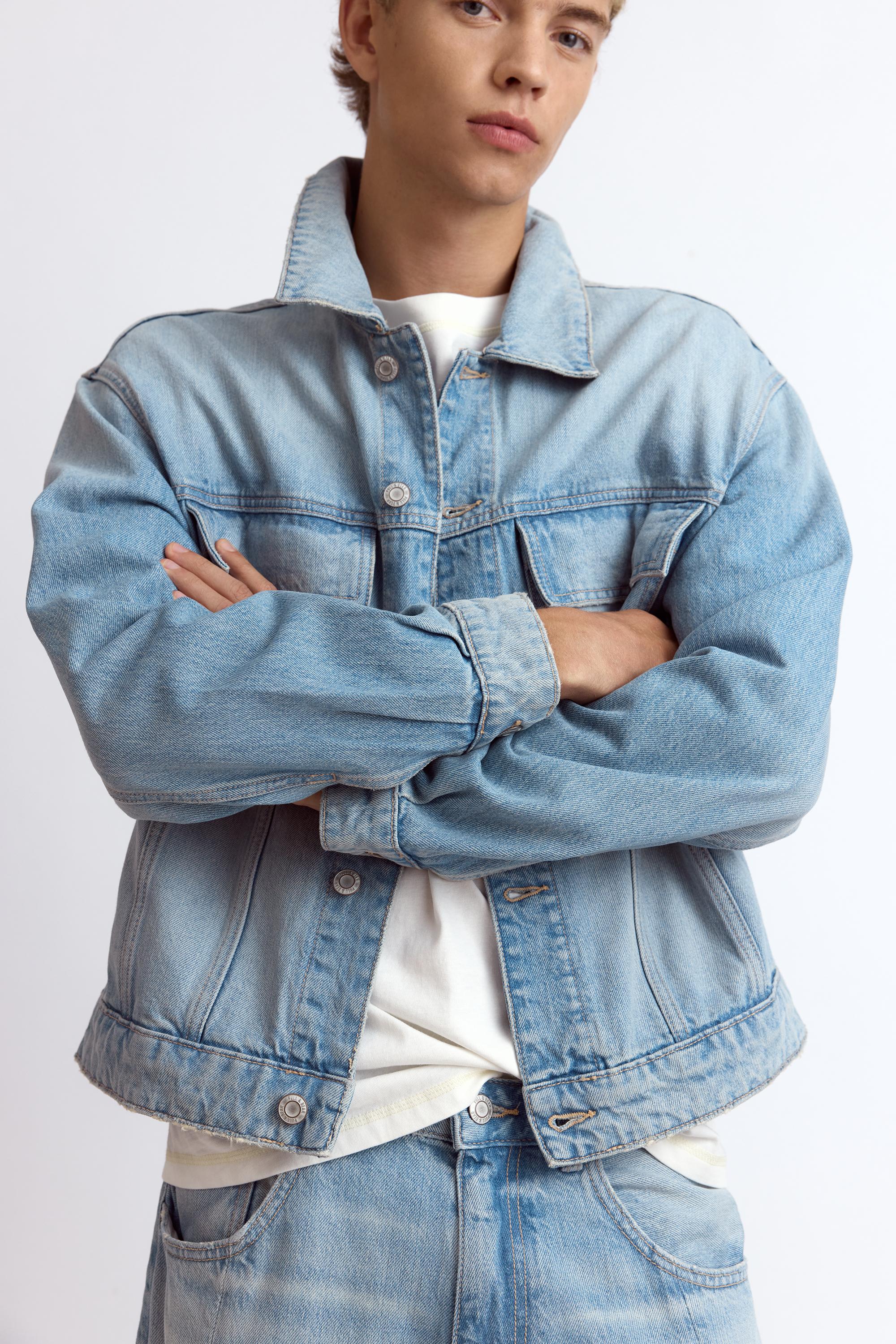 Pull&Bear Trucker denim ceket görsel 6