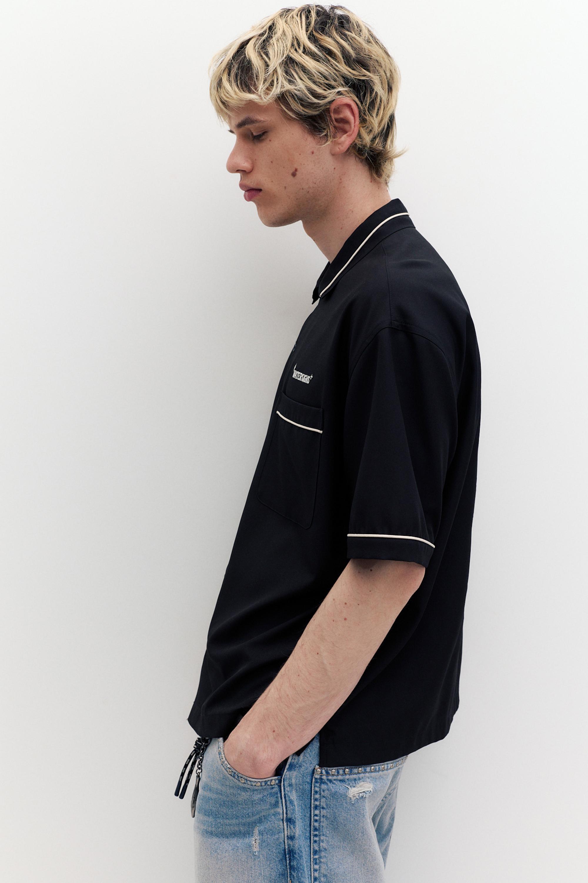 Kısa kollu nakışlı gömlek - Görsel 22