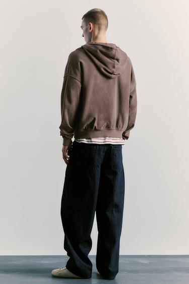 Hoodie with zipper — Brown 3