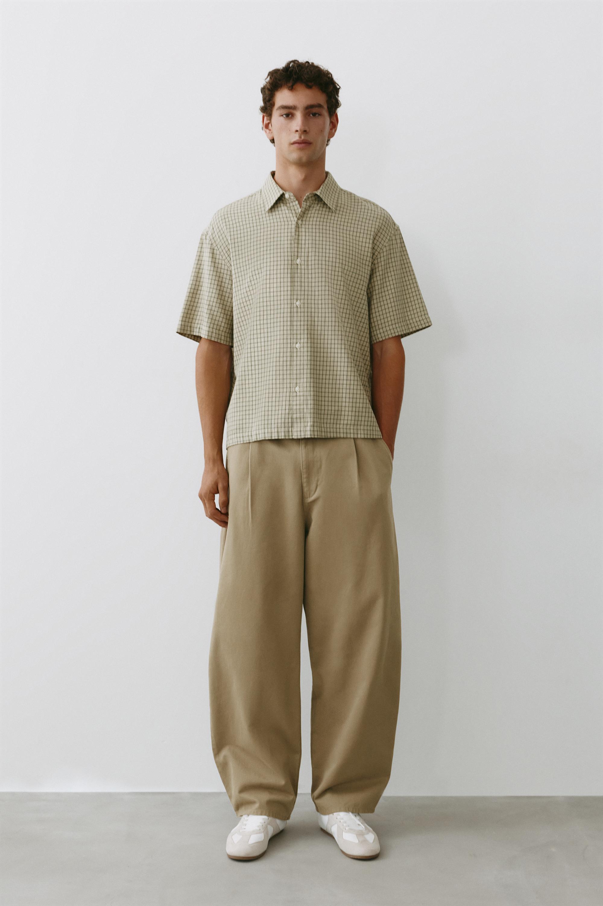Baggy darted chinos — Beige