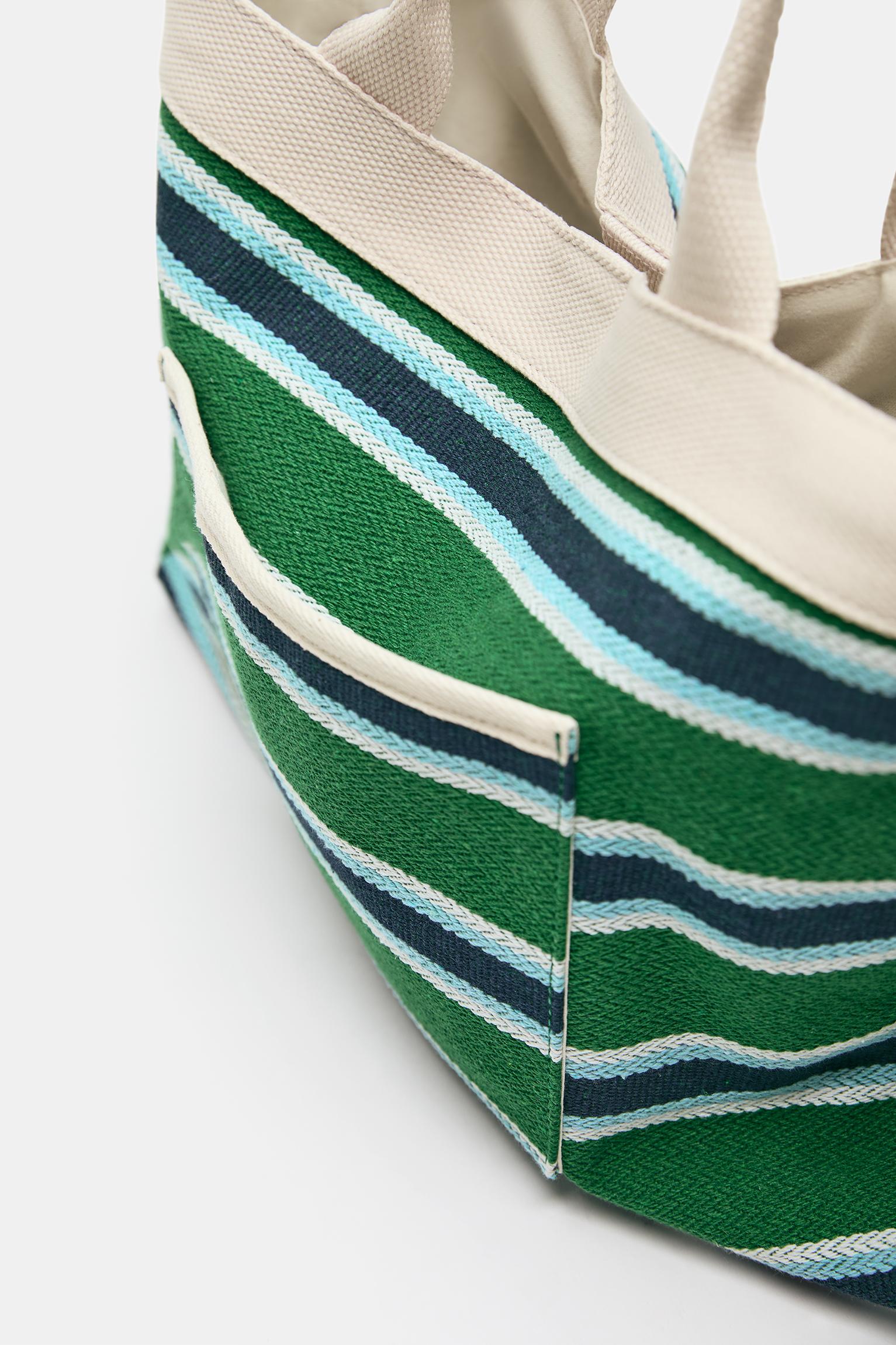 Çizgili tote çanta - Görsel 21