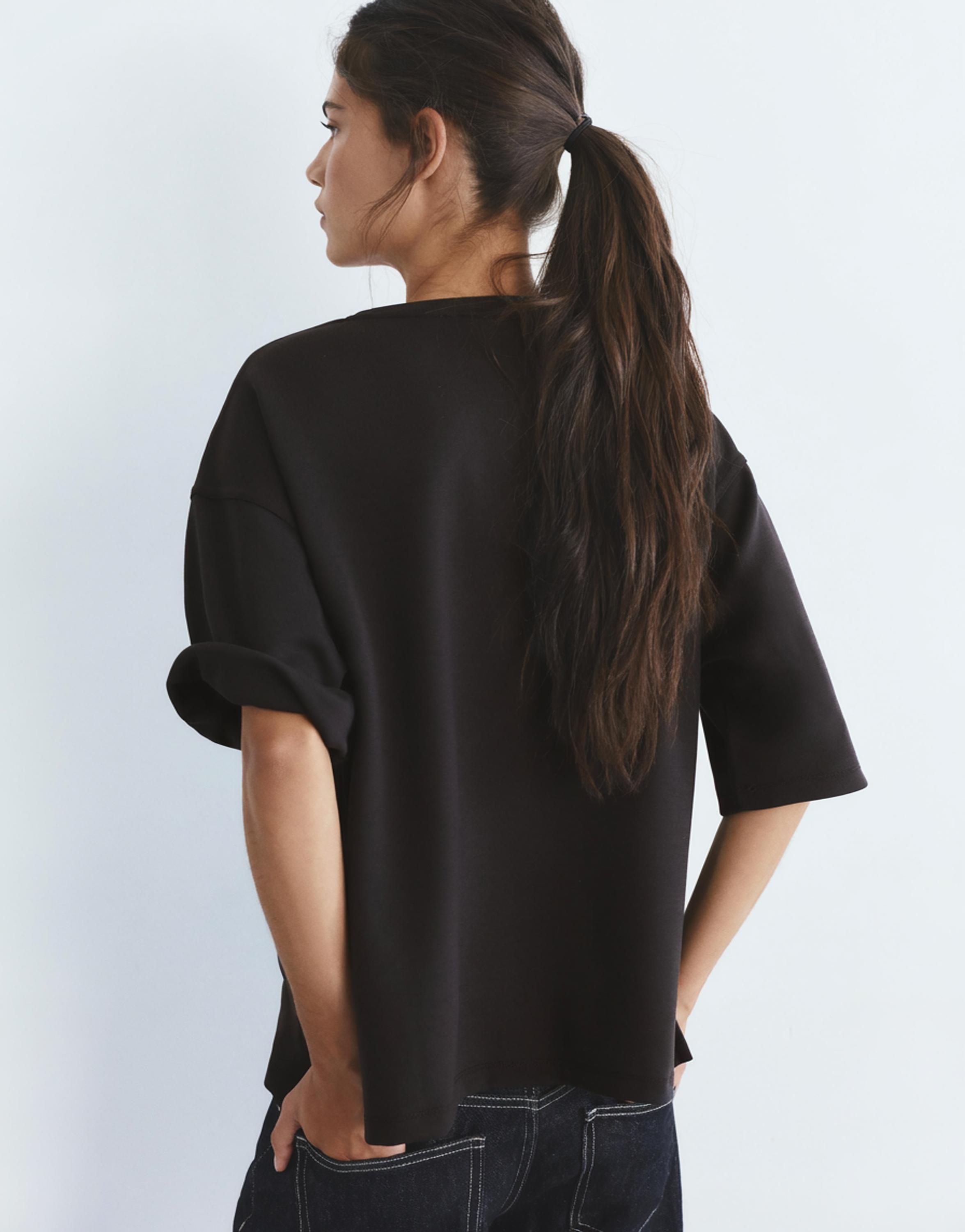 Soft-touch short sleeve T-shirt — Anthracite grey