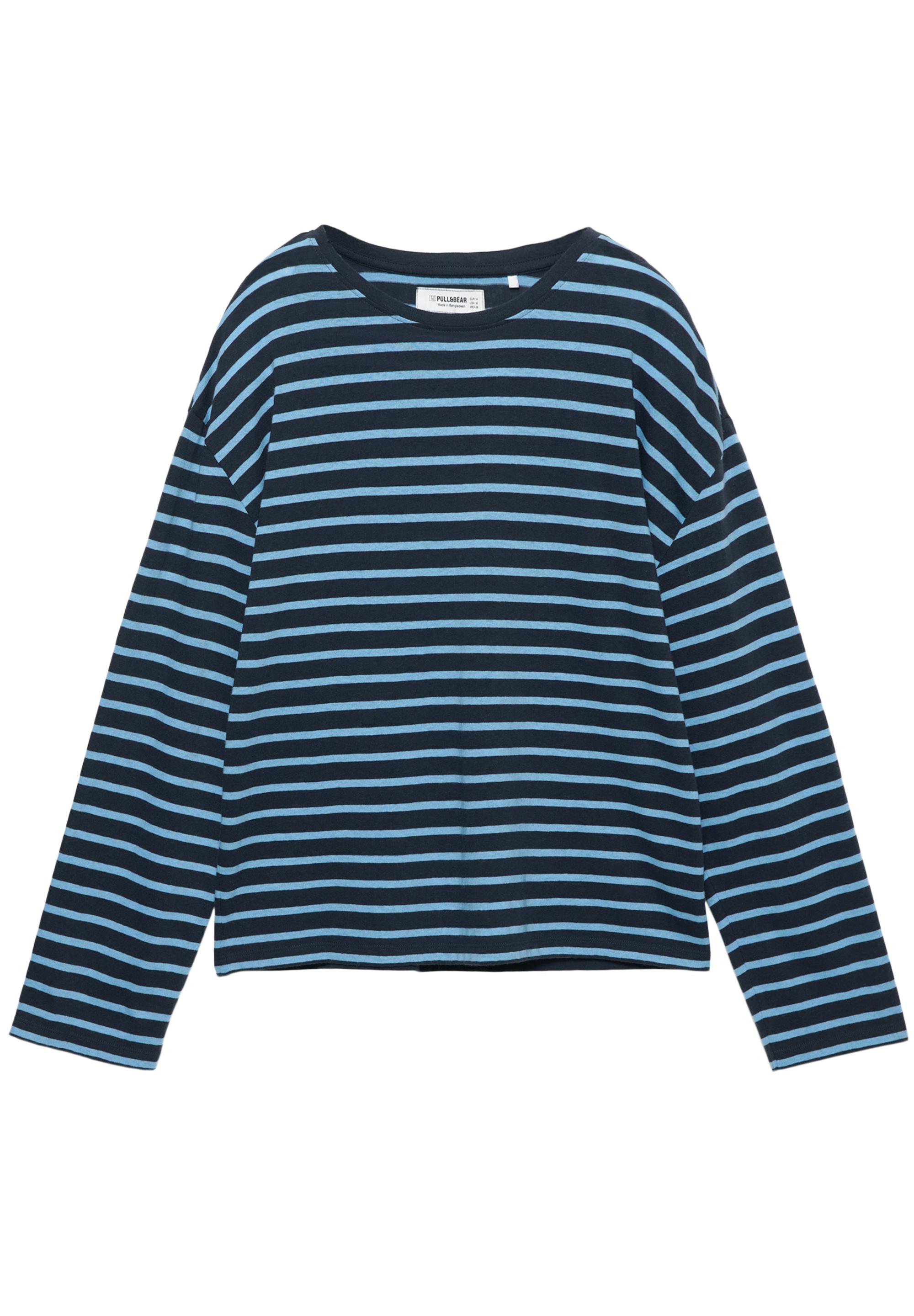 Çizgili uzun kollu t-shirt - Görsel 18