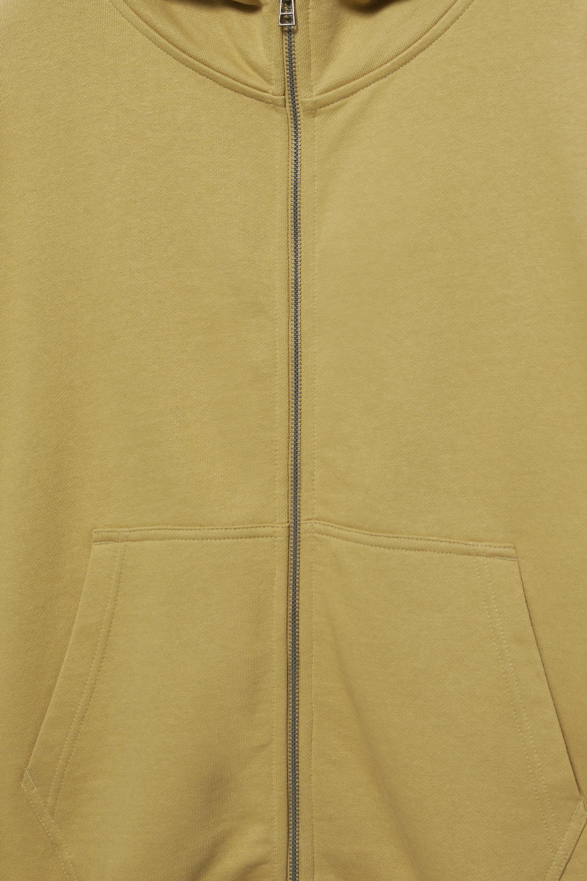 Boxy hoodie with zipper — Lime
