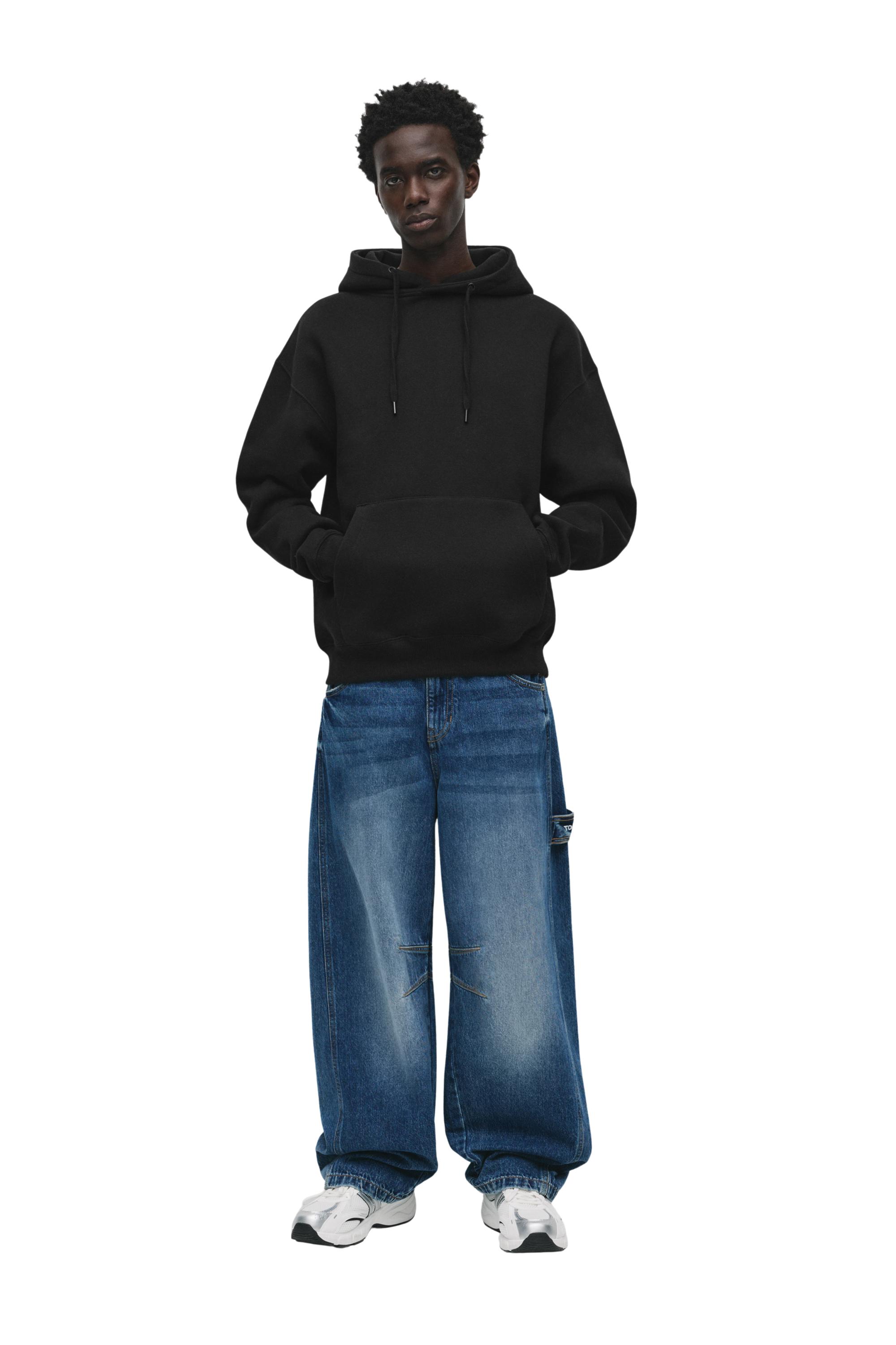 Basic kapüşonlu sweatshirt - Görsel 115