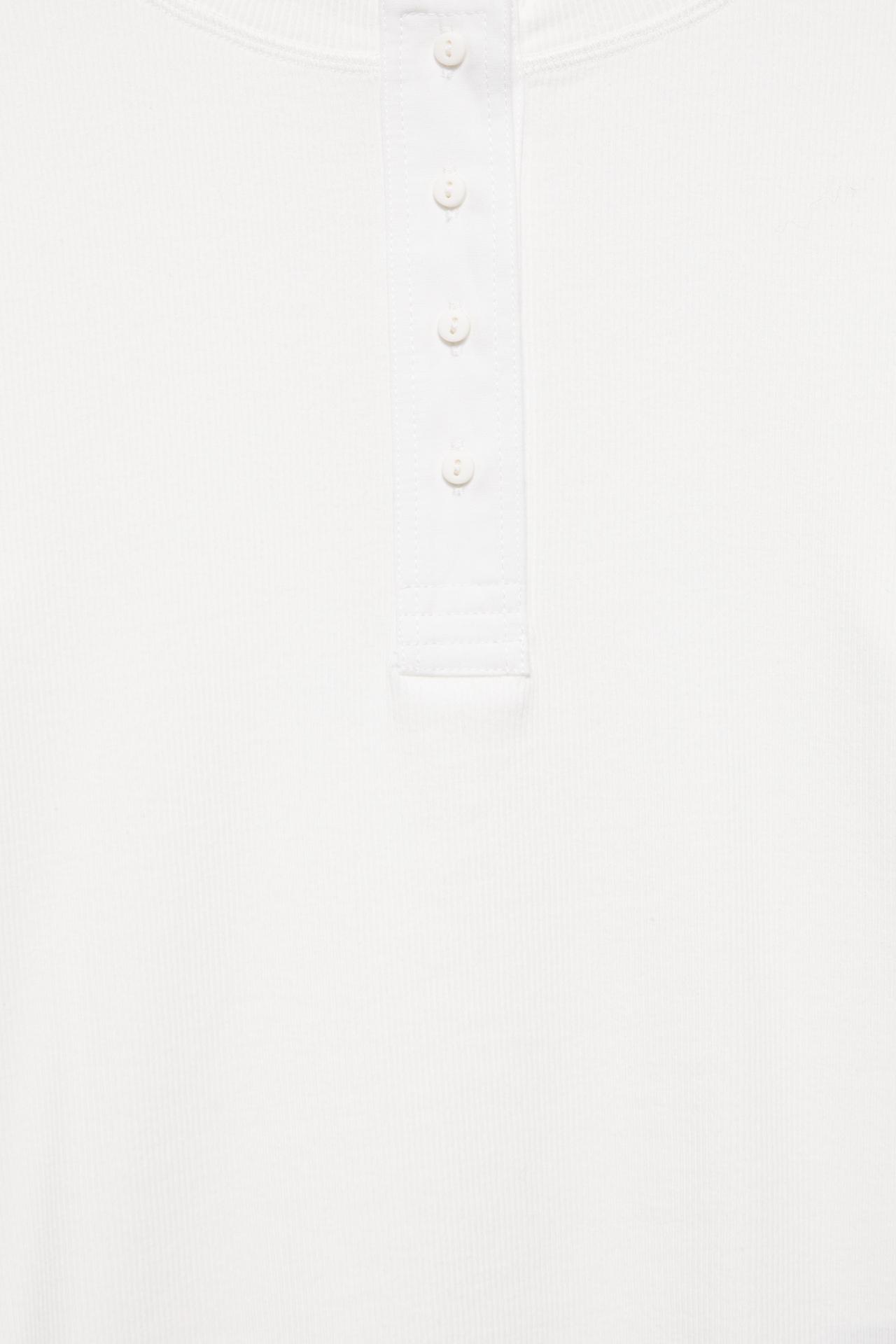 Slim fit henley neck T-shirt — Ice