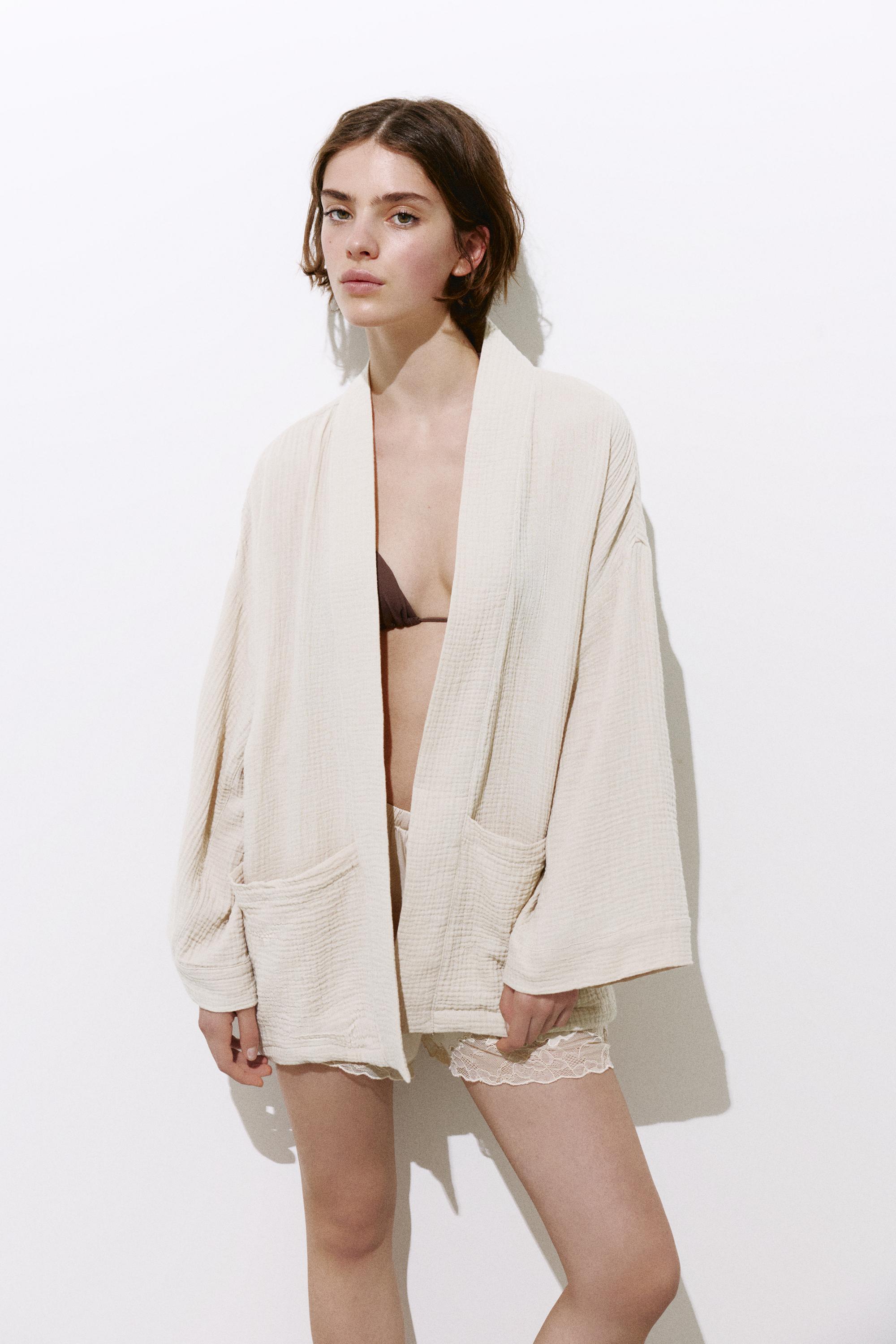 Crepe kimono — Ecru