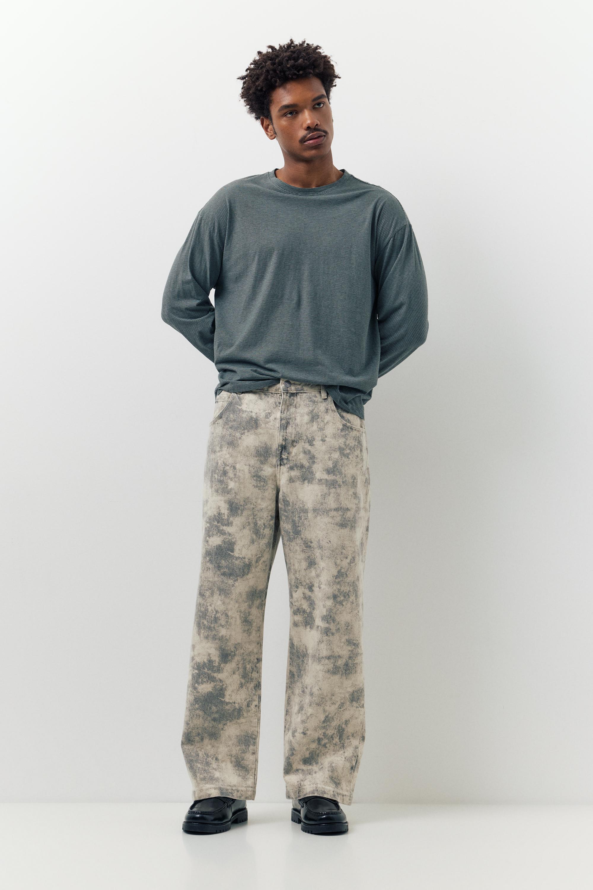 Pantaloni Gamba Larga Con Stampa