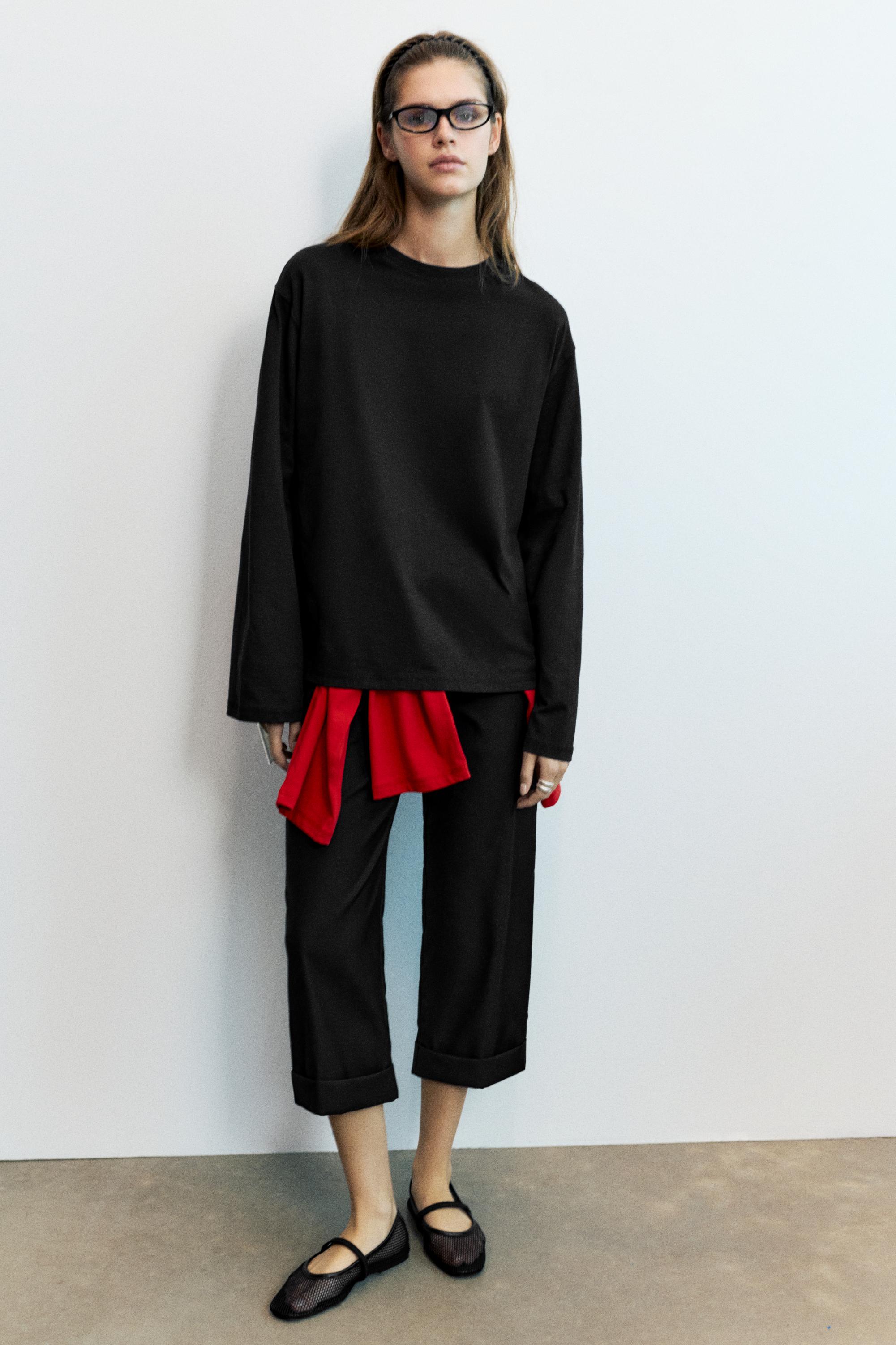 Pull&Bear Oversize uzun kollu tişört