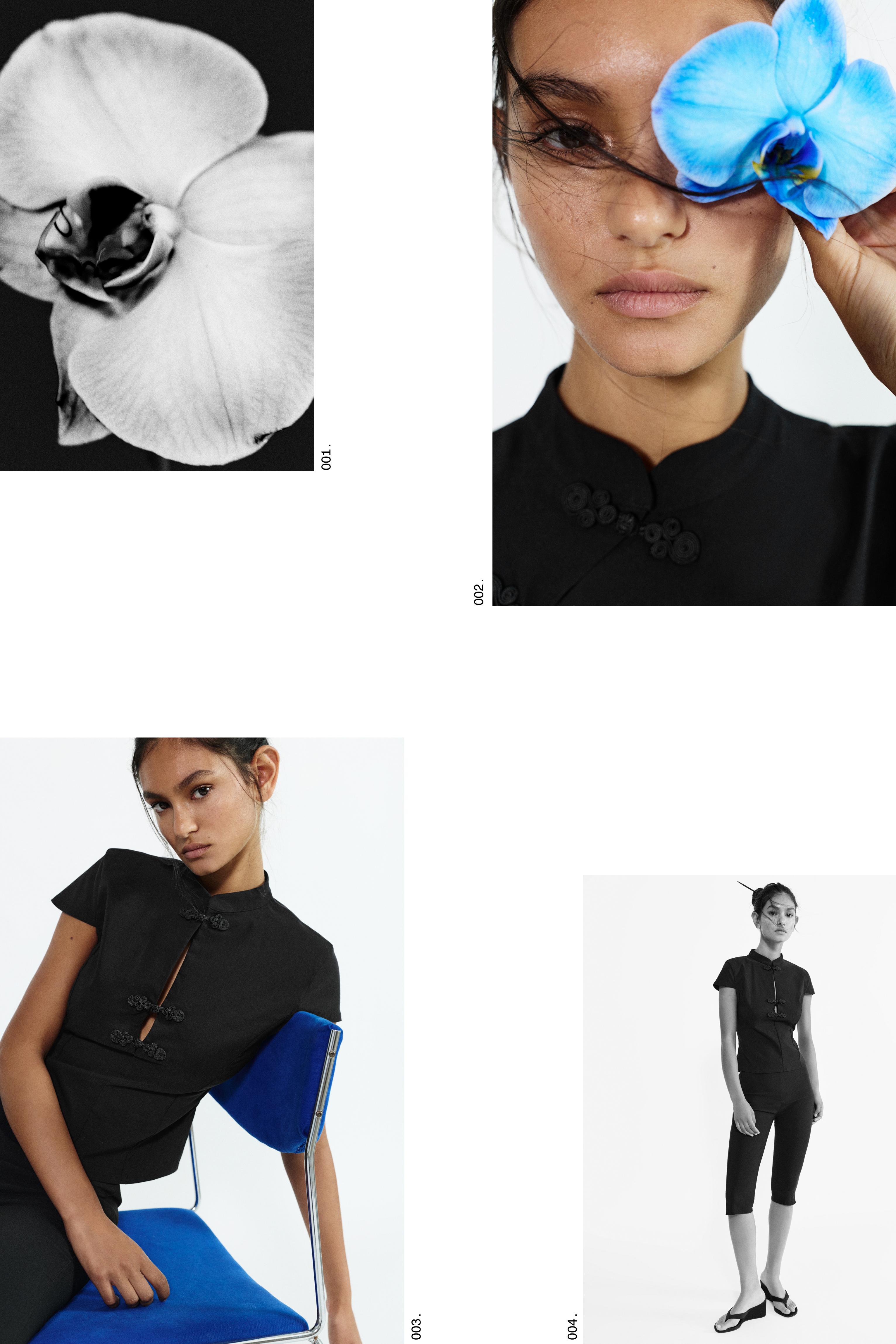 Knot detail top — Black