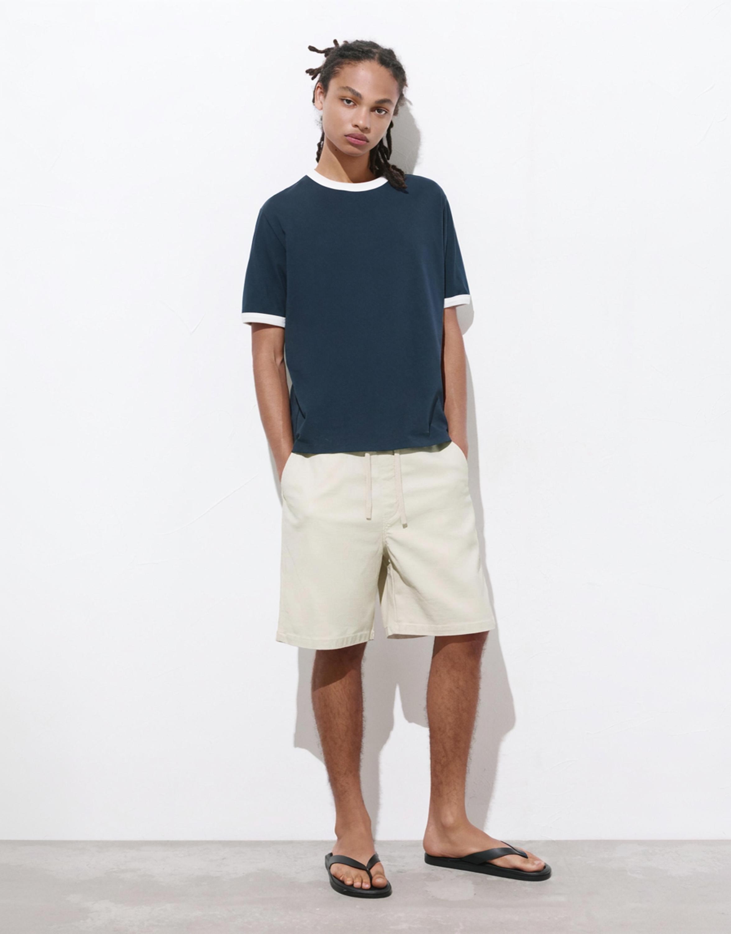 Bermuda sweat shorts — Sand