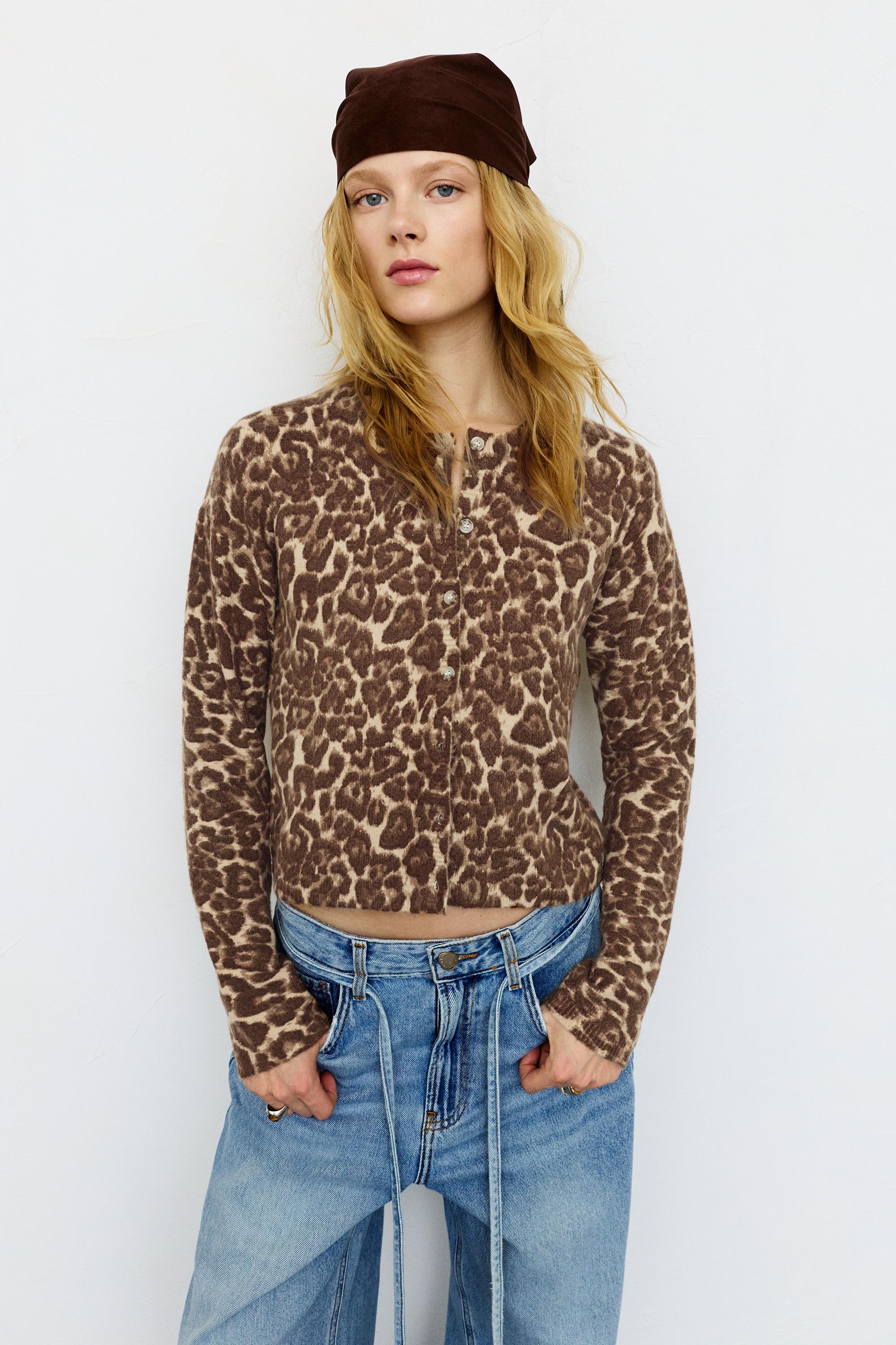 Cardigan Leopardo