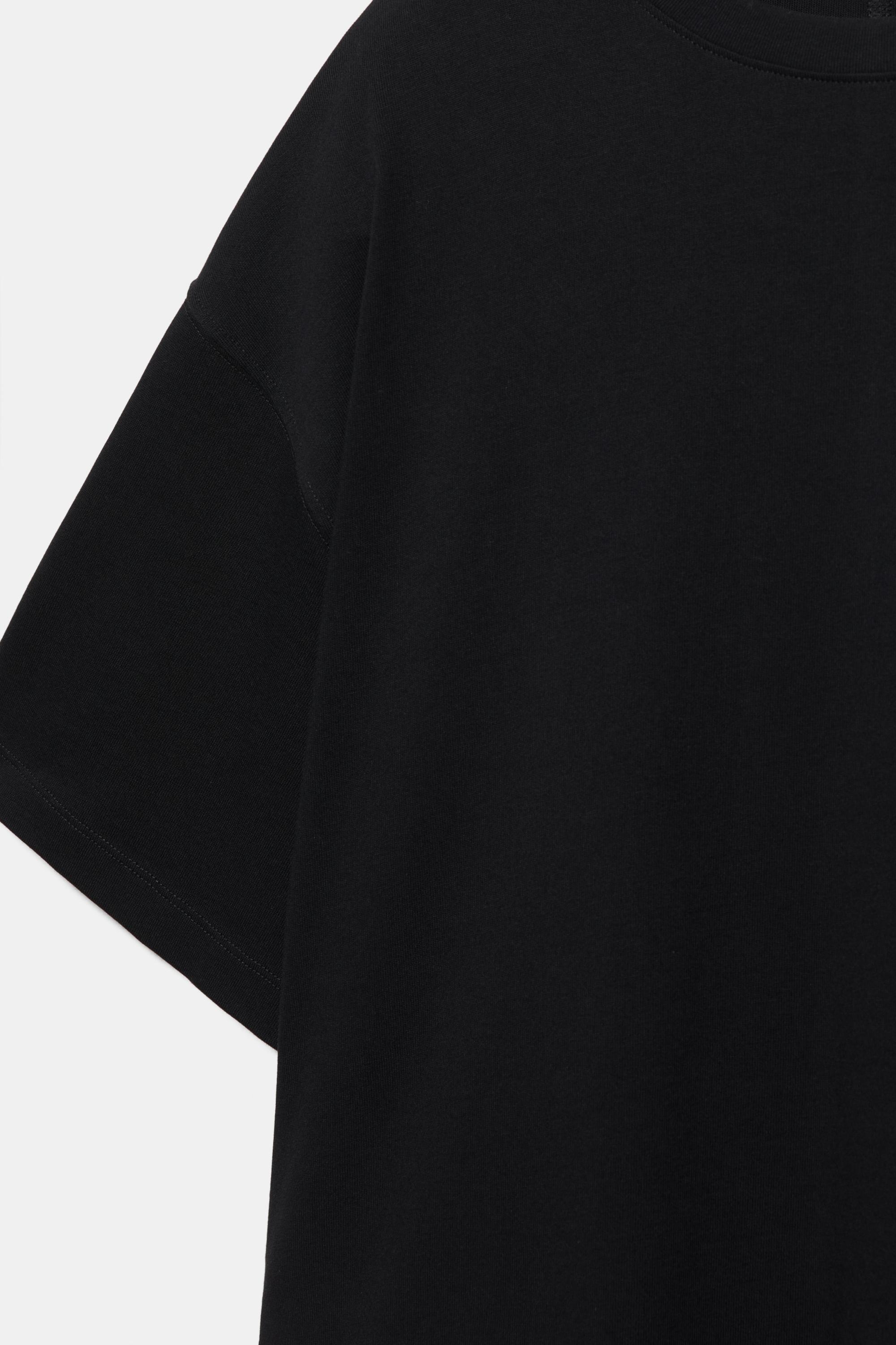 Boxy fit short sleeve T-shirt — Black