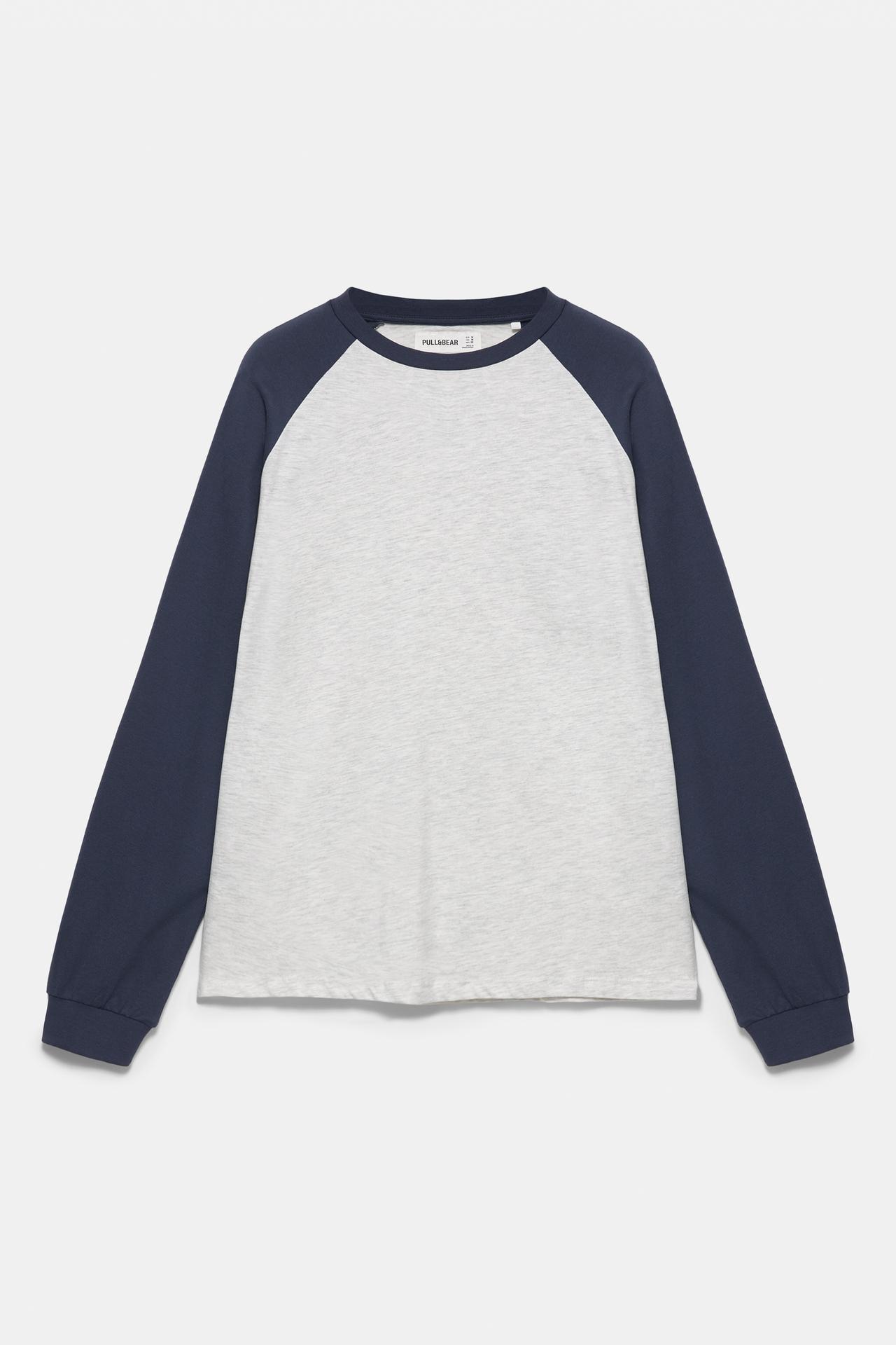 Oversize raglan sleeve T-shirt — Grey marl
