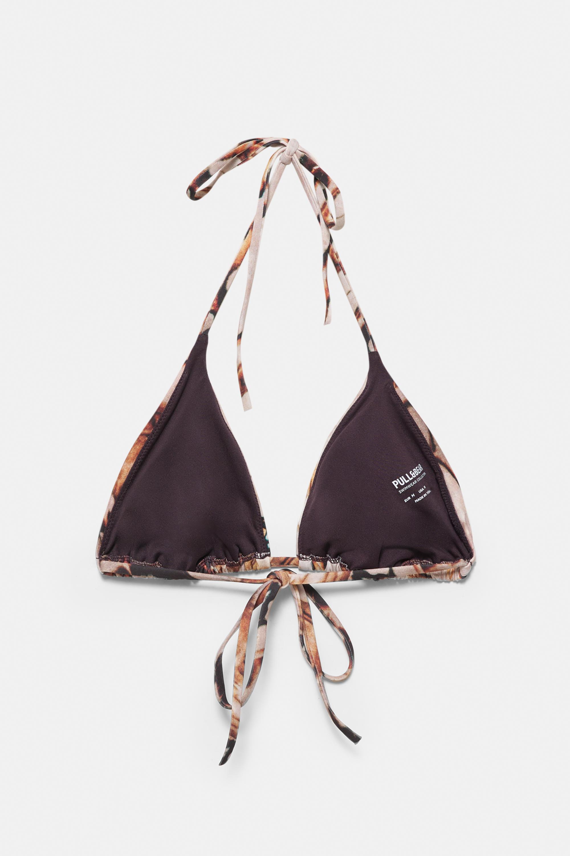 Butterfly triangle bikini top — Pink