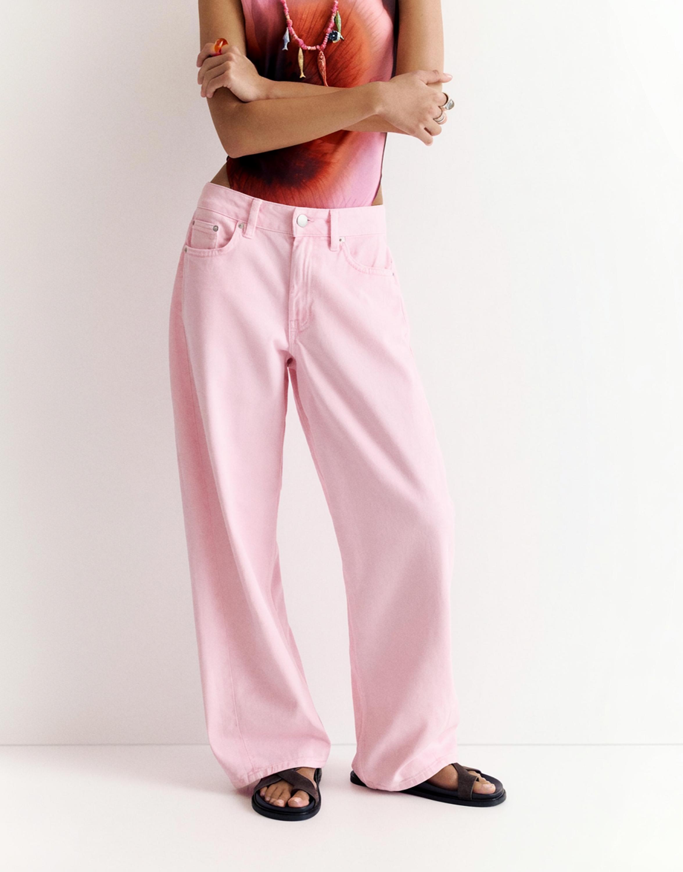 Pink barrel jeans — Pink