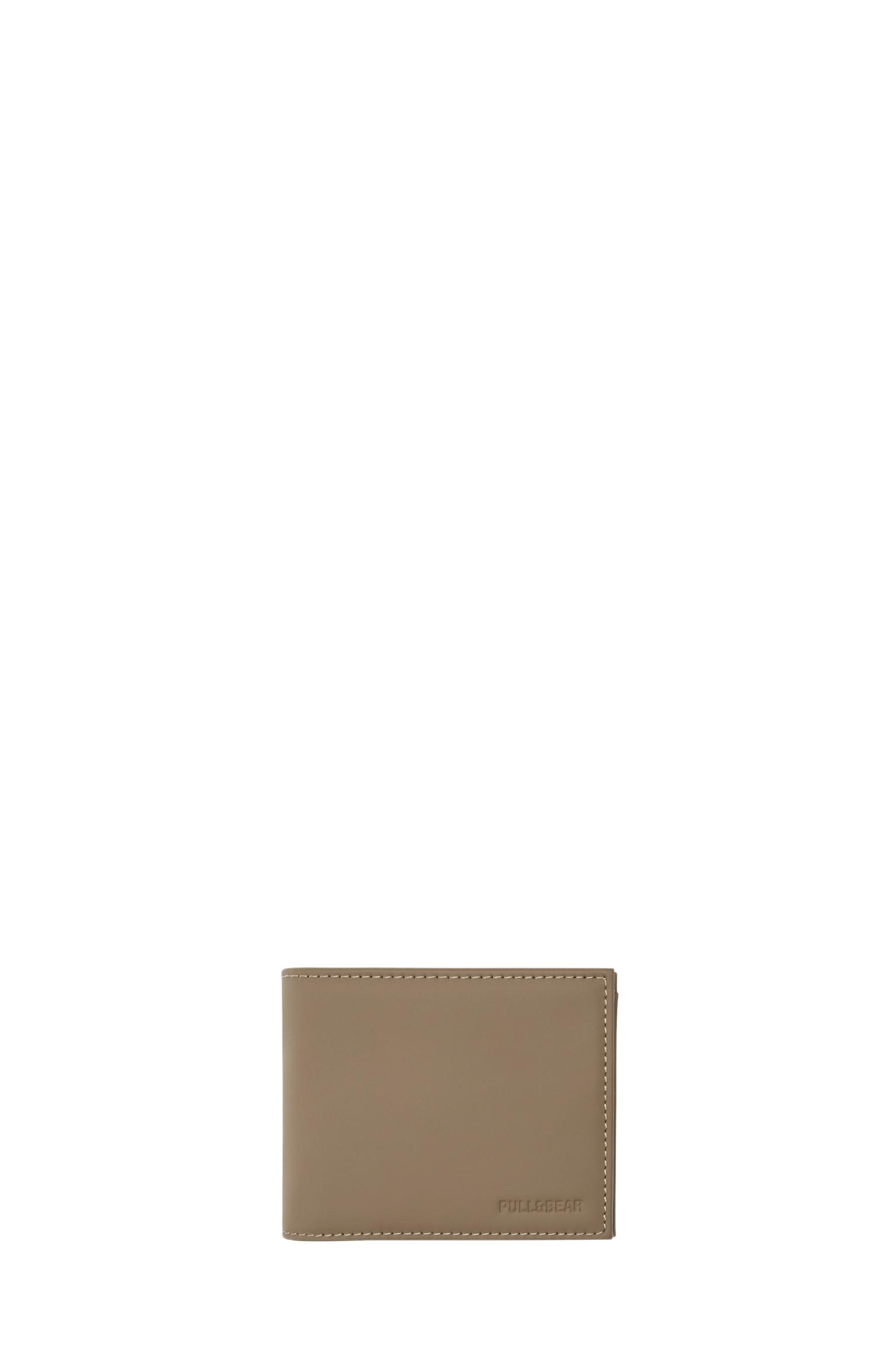 Rubberised wallet — Brown
