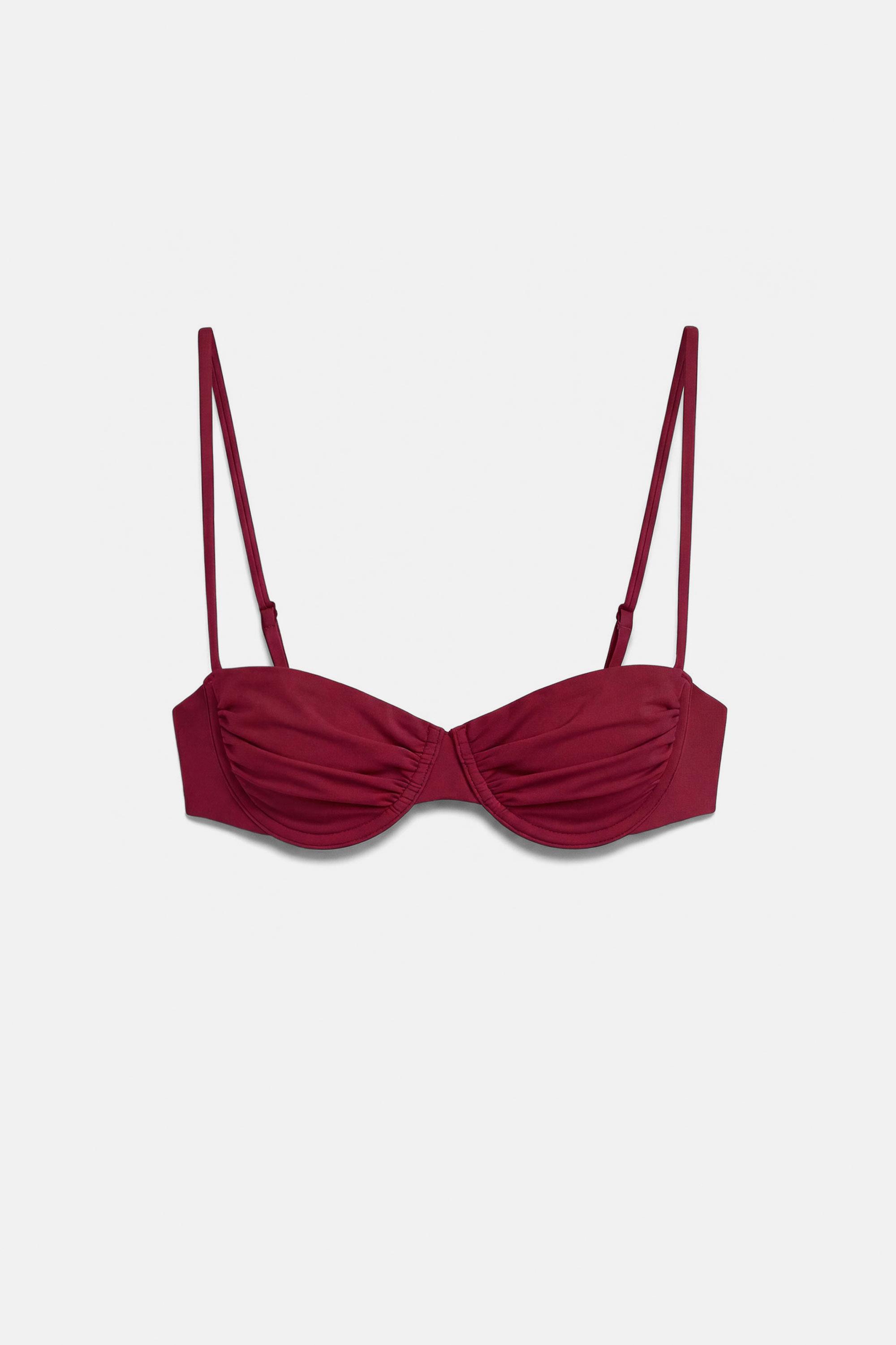 Balconette bikini top — Maroon