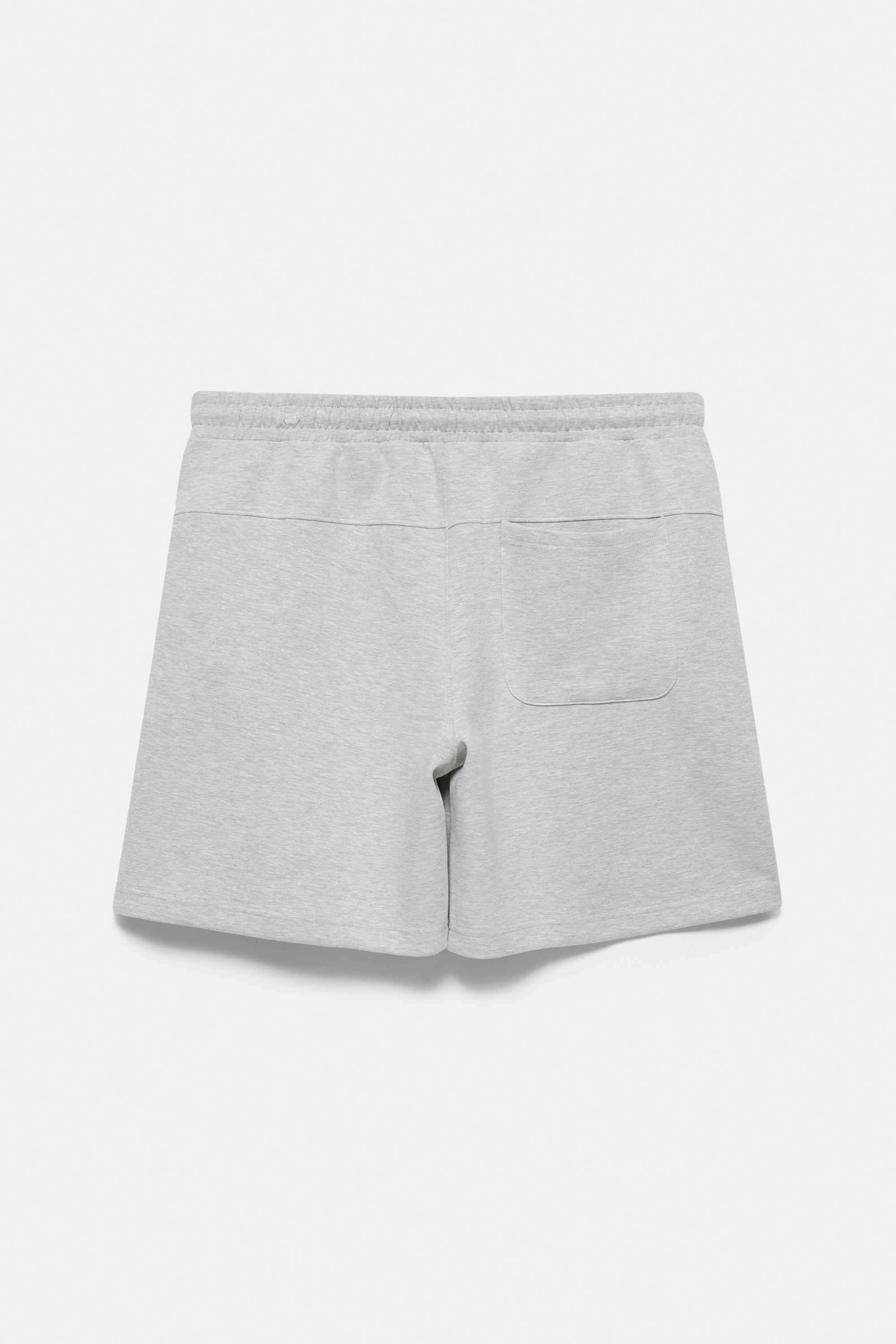 Regular fit jogger Bermuda shorts — Grey marl
