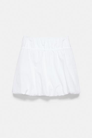 Poplin balloon skirt — White 6