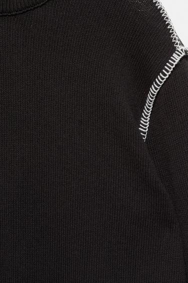Basic jumper with seam detail — Black 8