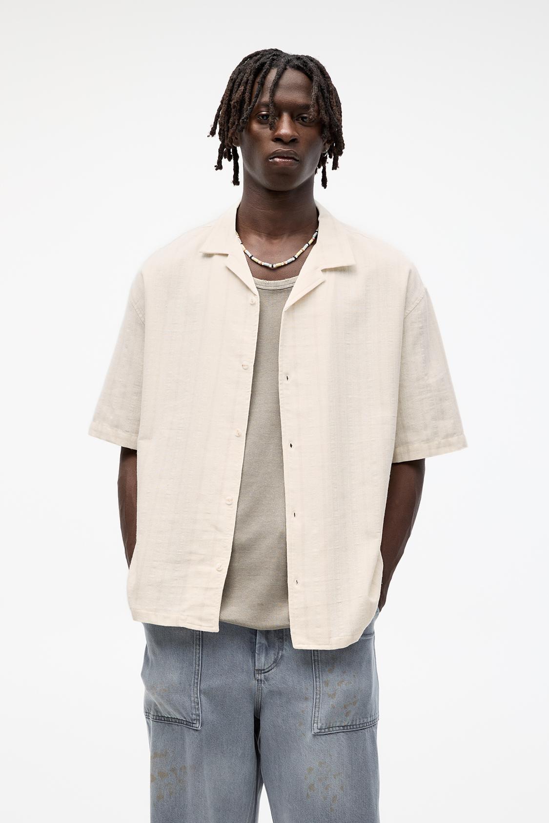 Kurzarmhemd mit Streifen - PULL&BEAR