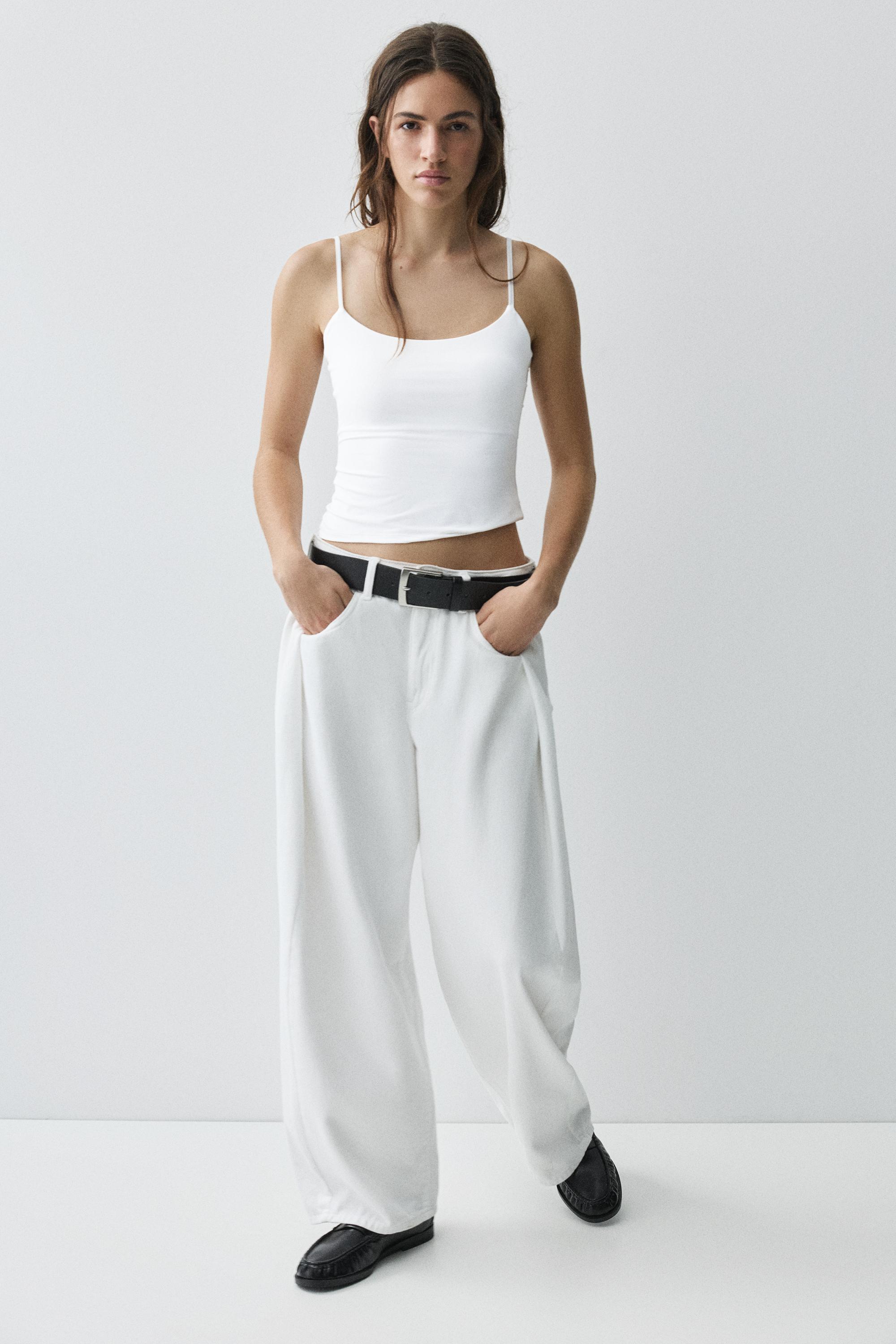 Basic top with adjustable straps — White