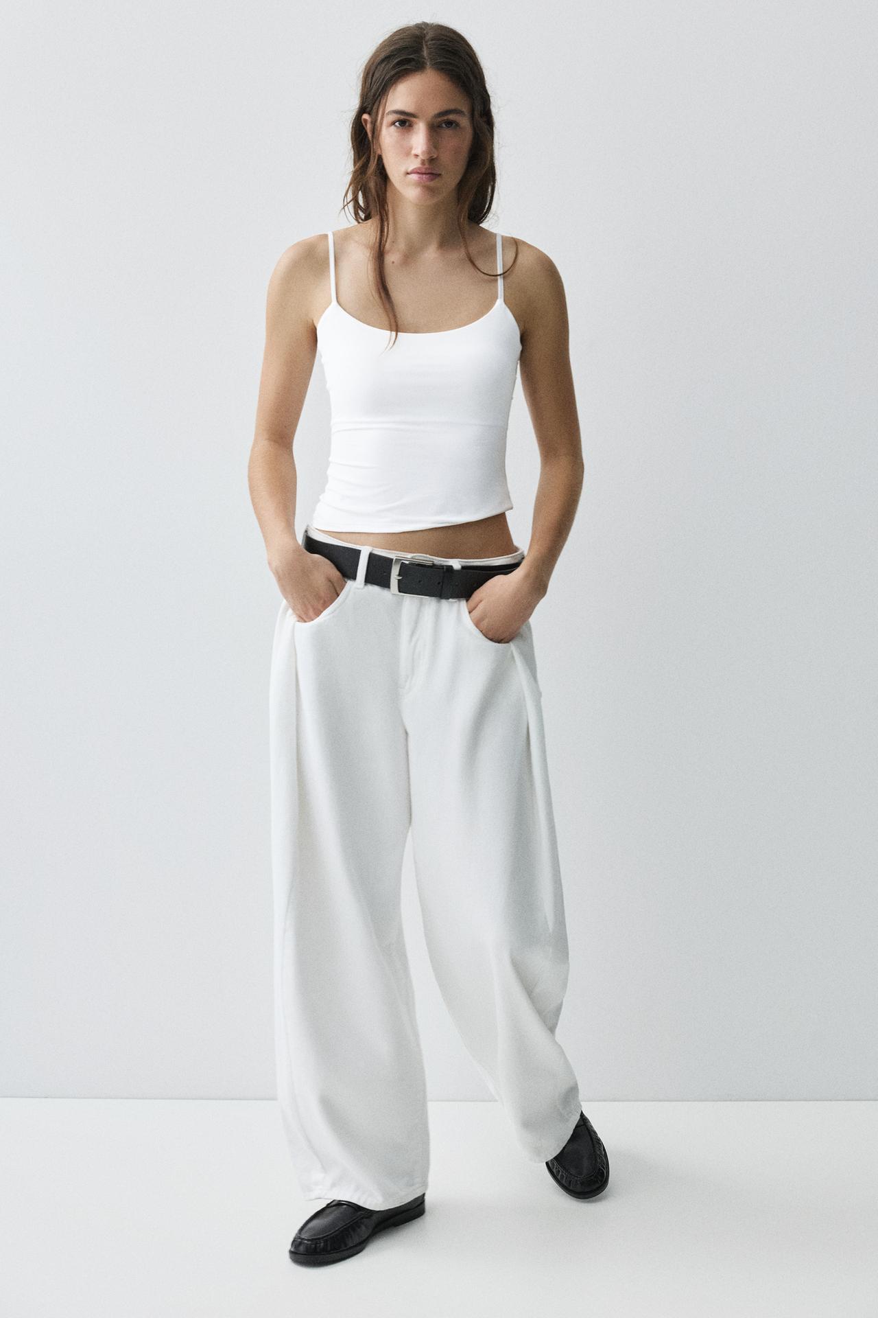 Basic top with adjustable straps — White