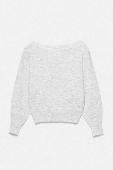 Asymmetric knit jumper — Pale grey 6