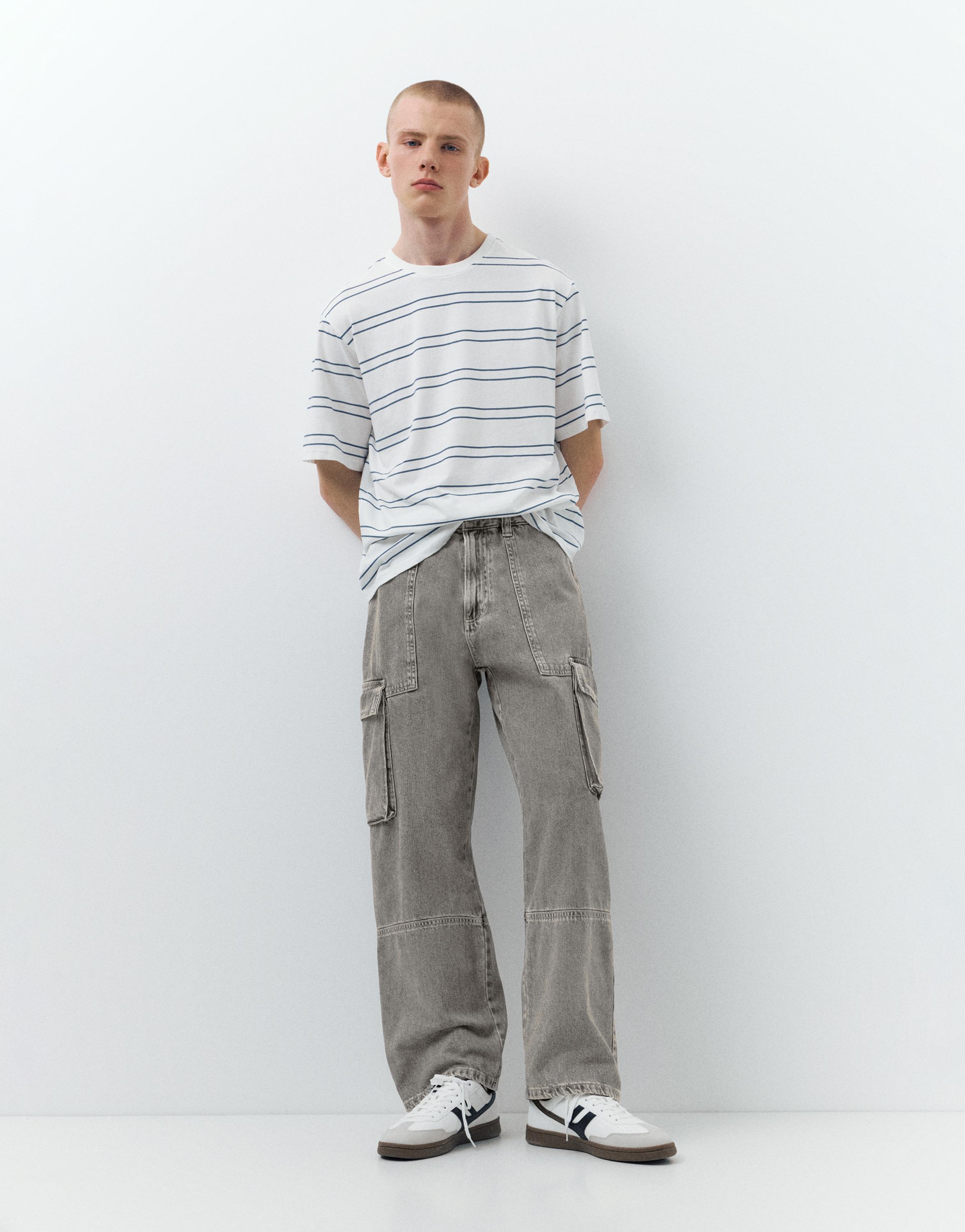 Baggy cargo jeans — Dark grey