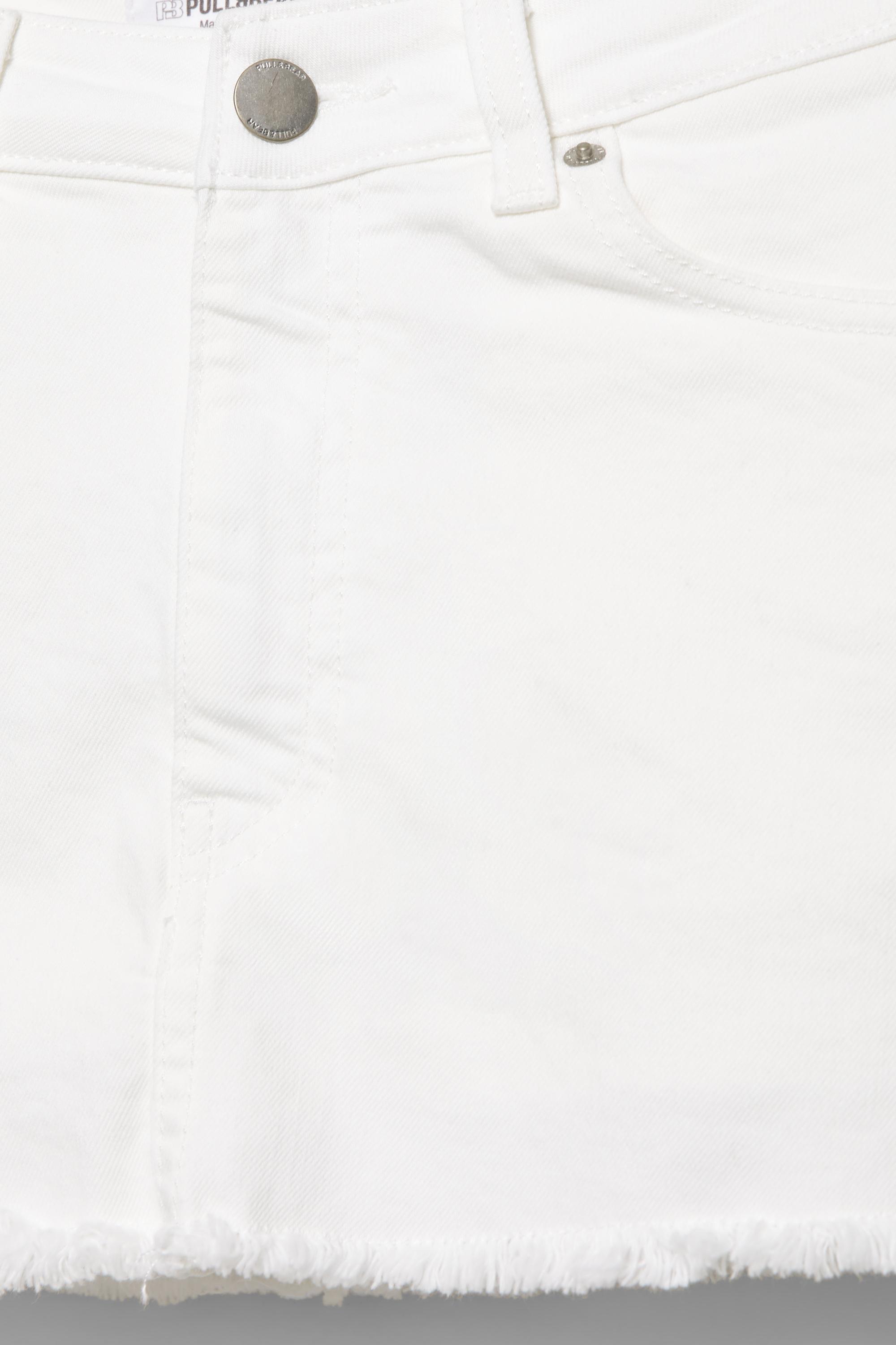 Denim skort — White