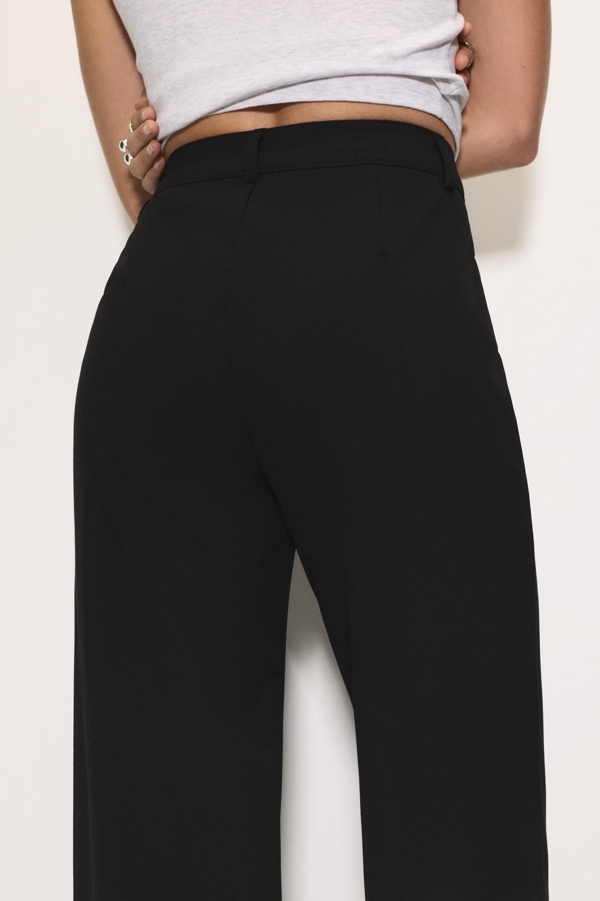 Smart trousers with seam detail — Black