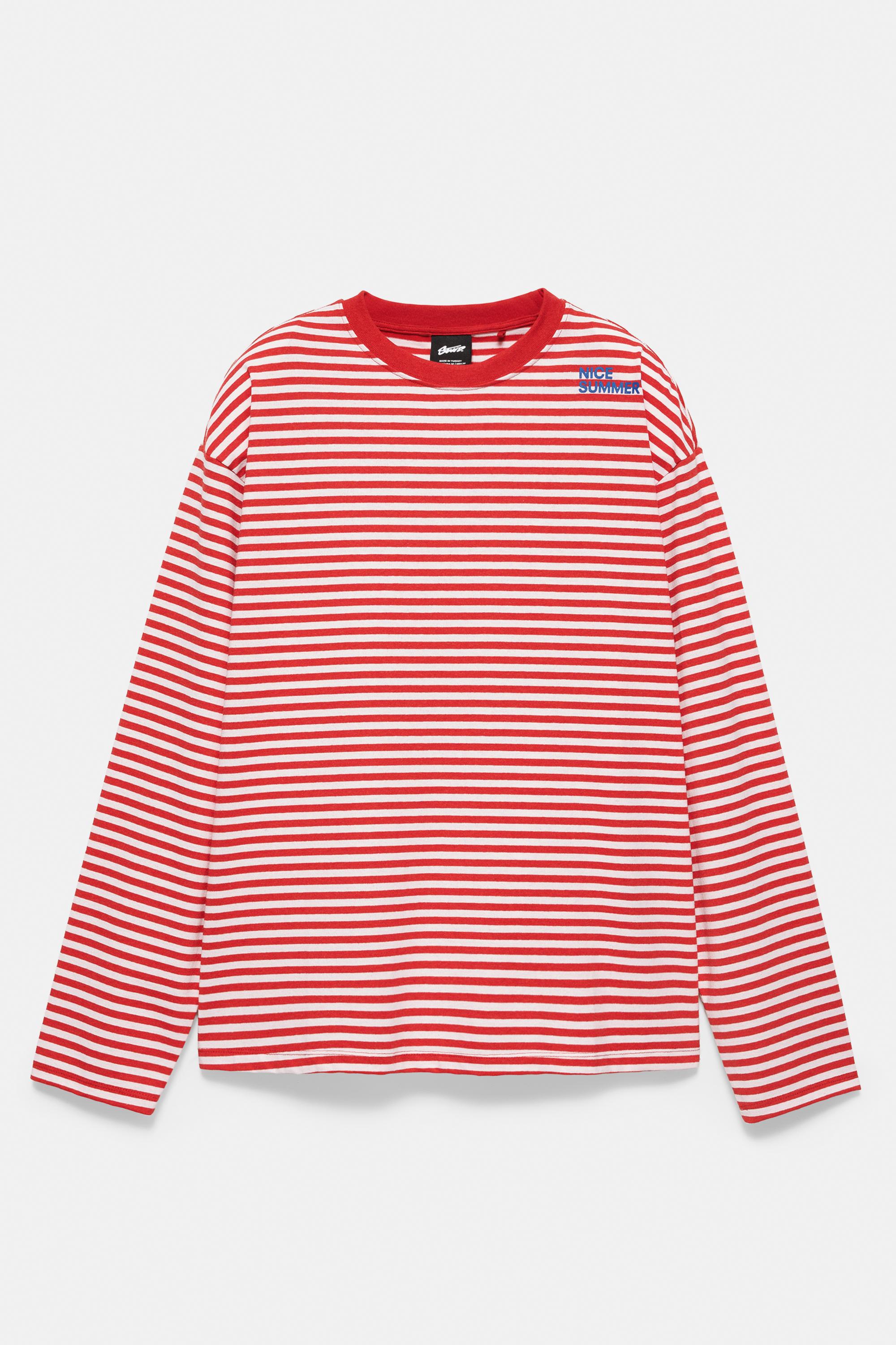 Striped STWD T-shirt — Red