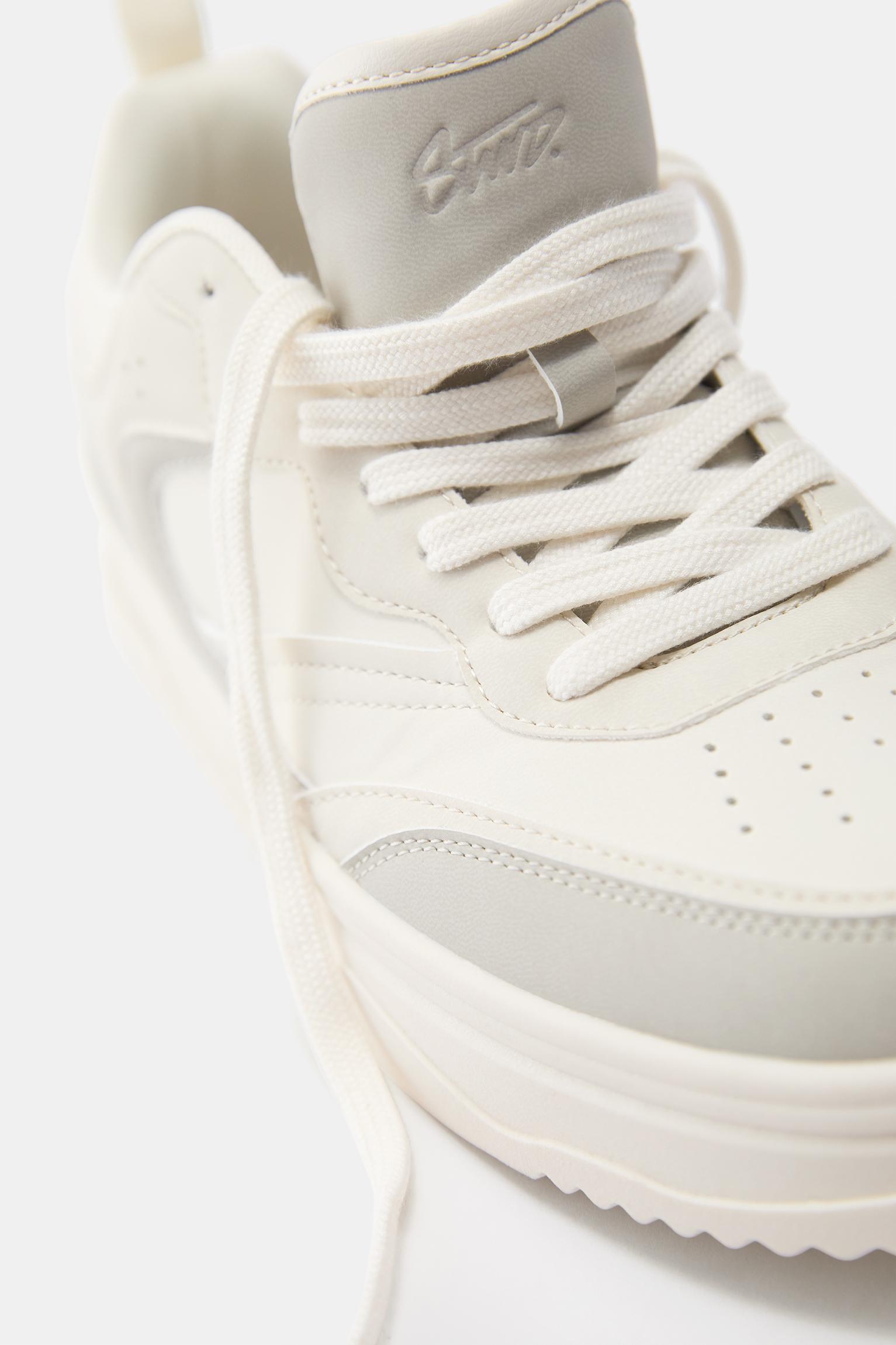 STWD multi-piece trainers — Ecru