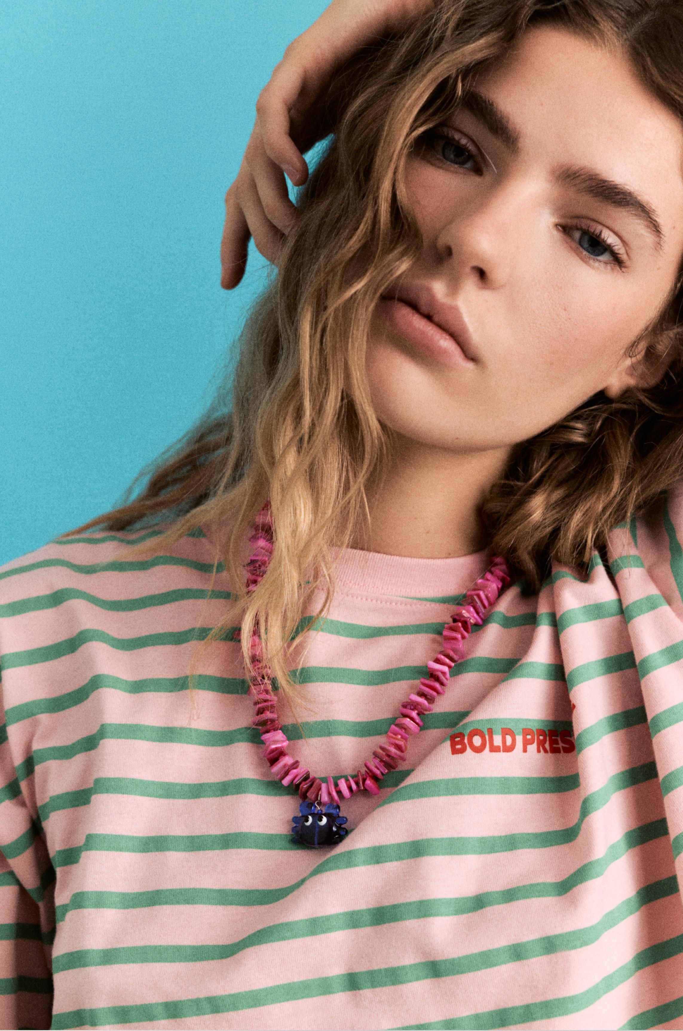 Collana Con Perline E Ciondolo A Forma Di Granchio