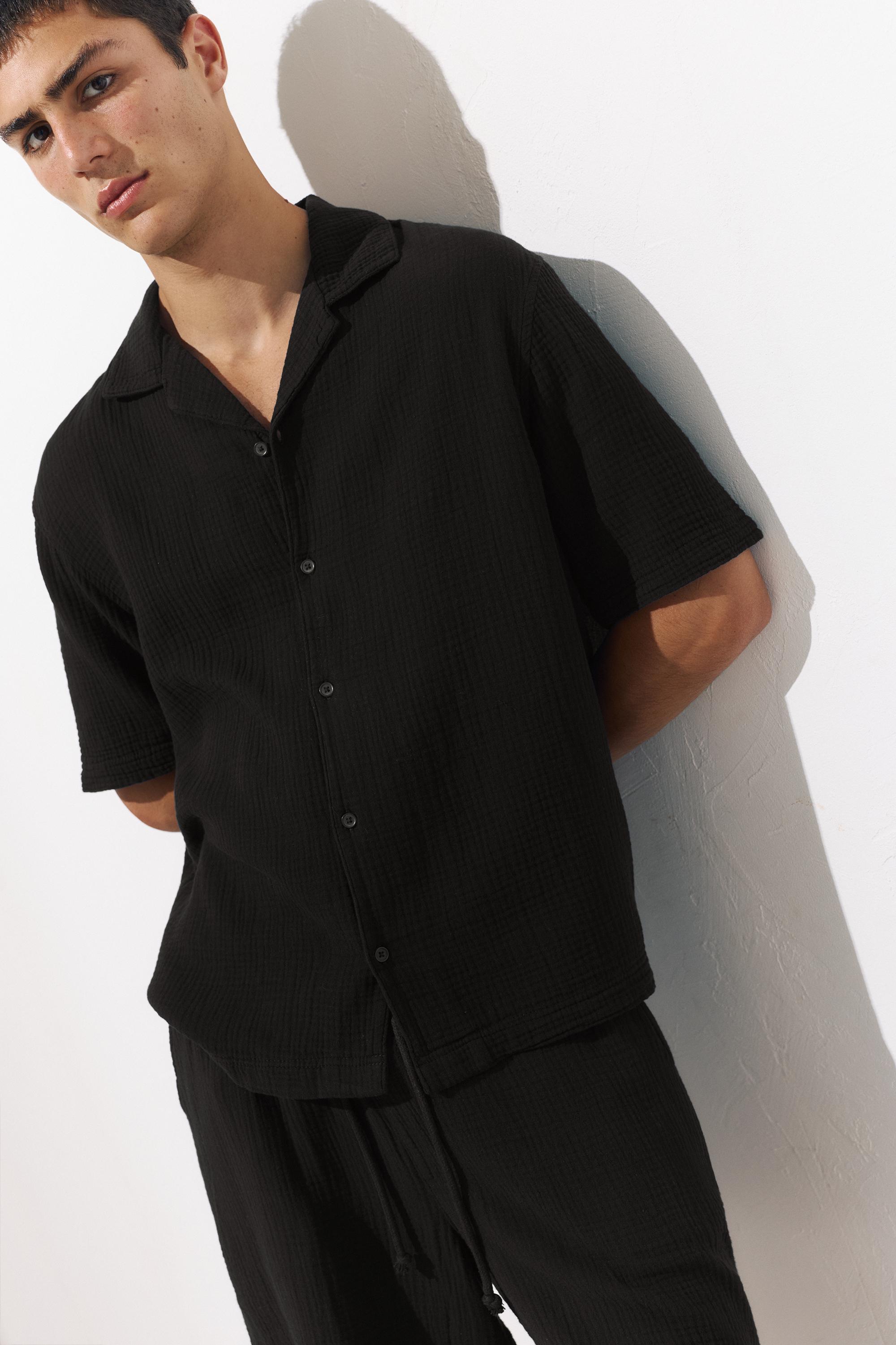 Camicia Maniche Corte In Bambula