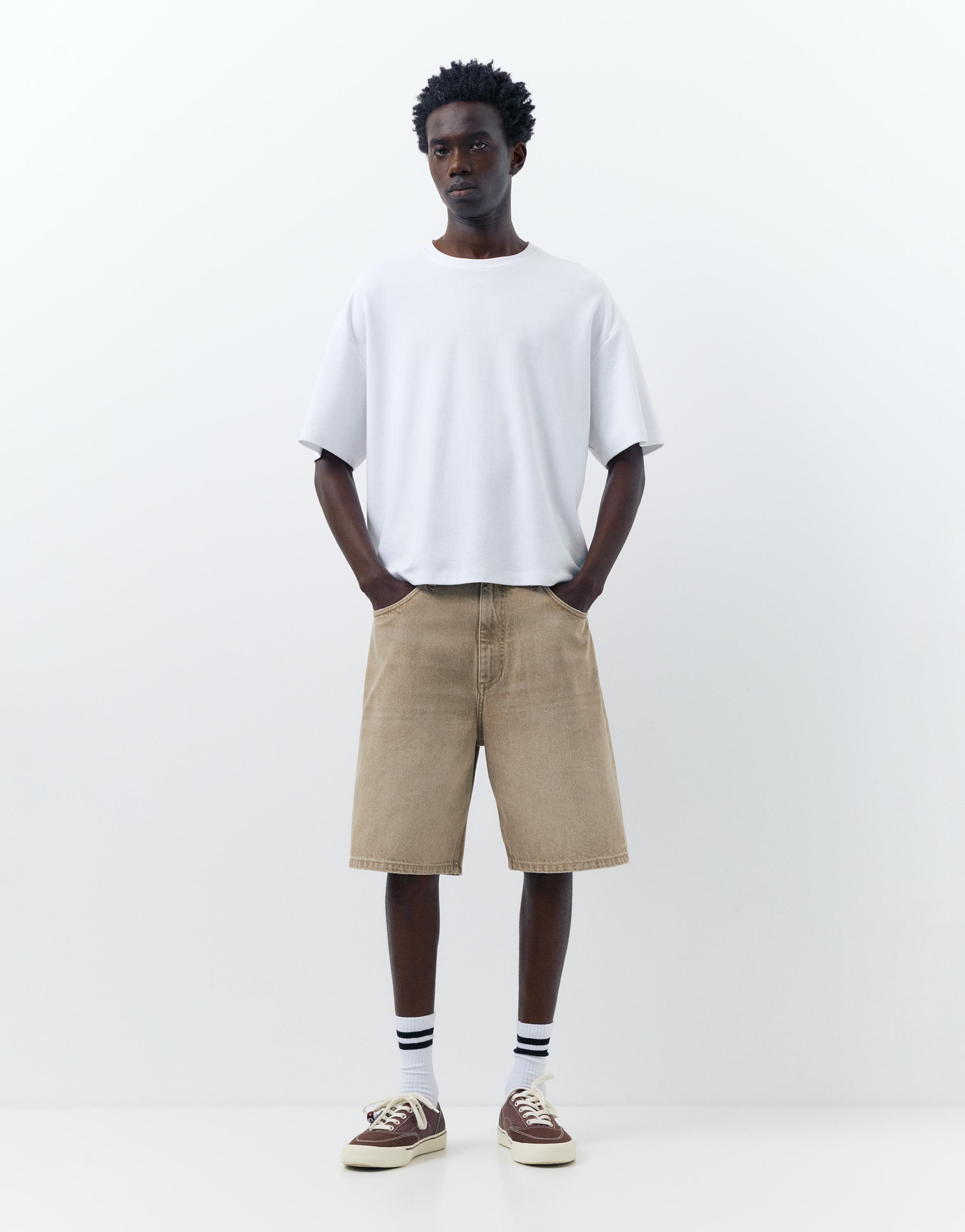 Baggy denim bermuda - Görsel 90