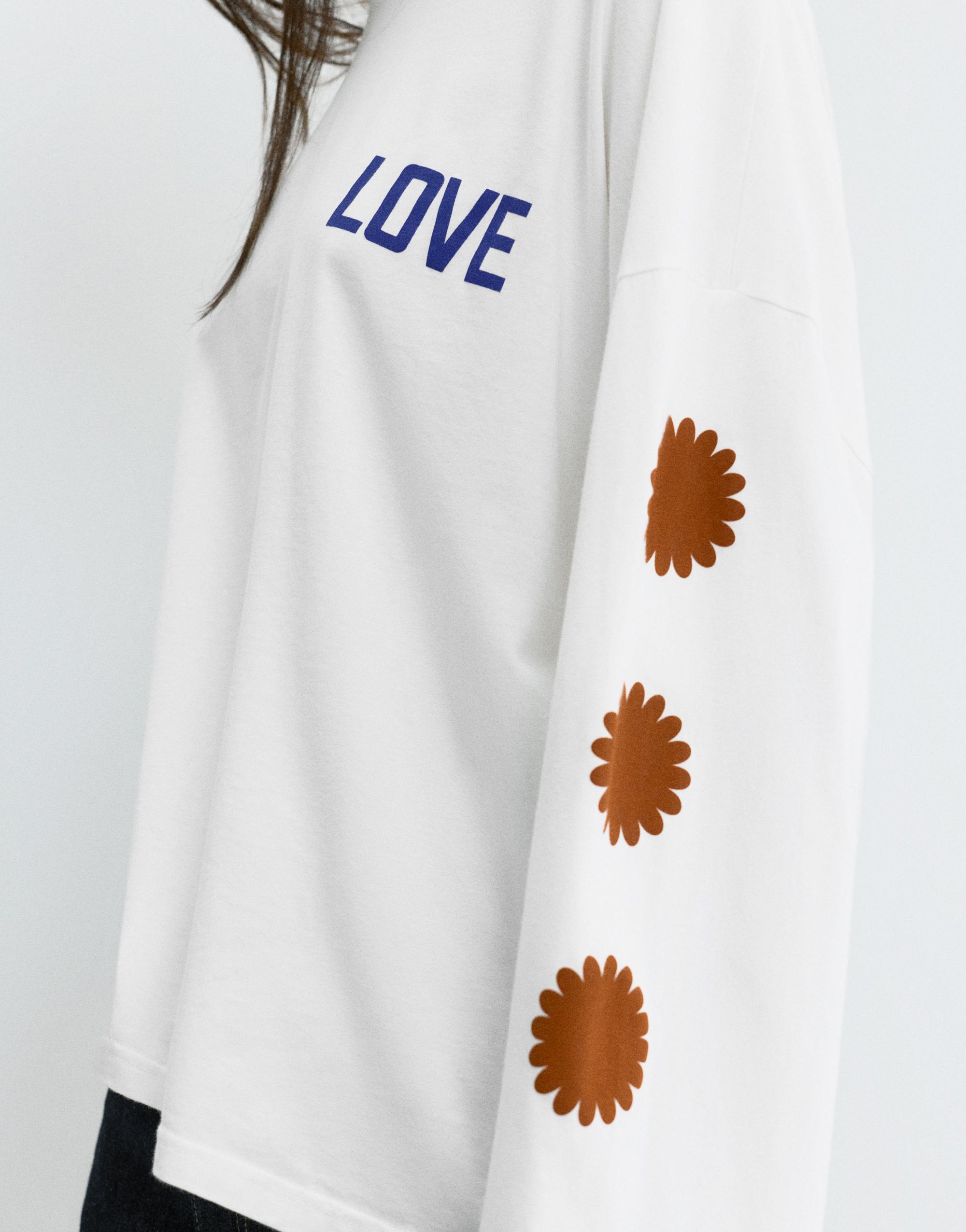 Love grafik baskılı t-shirt - Görsel 12