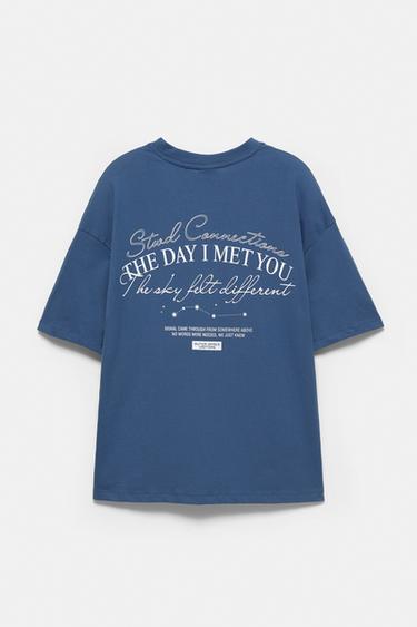 Boxy-fit graphic T-shirt — Navy 5