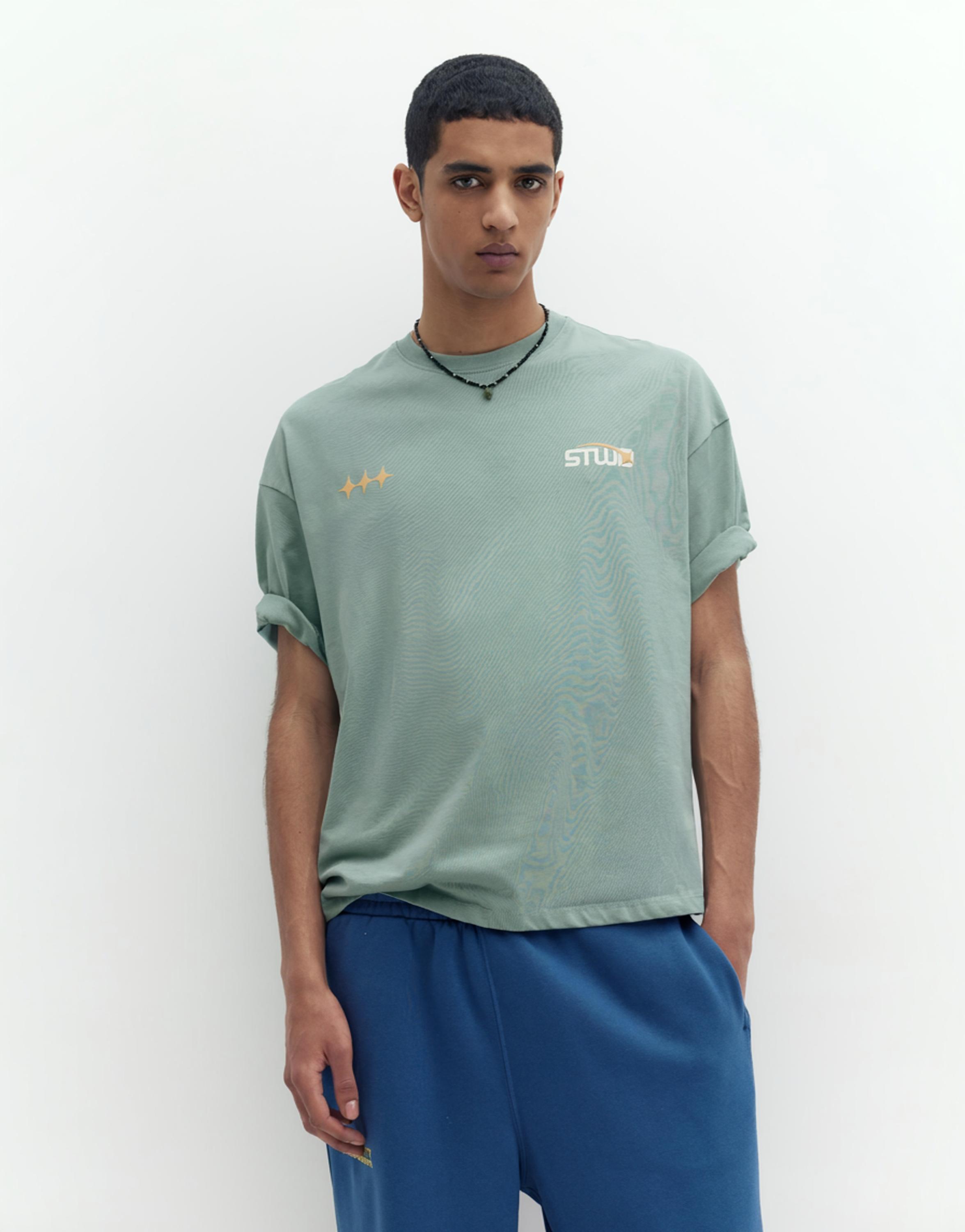 Yıldız baskılı STWD t-shirt - Görsel 9