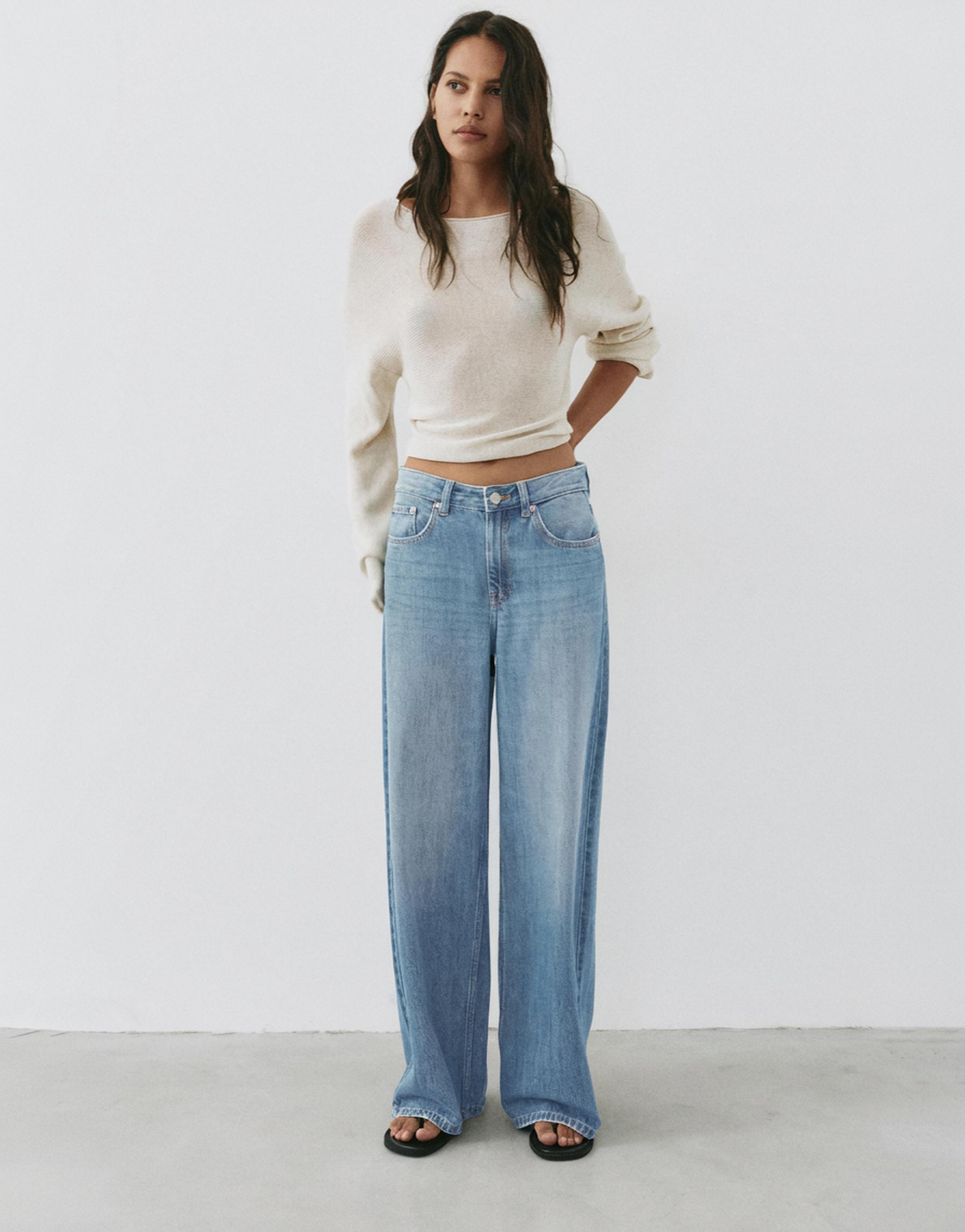 Oversize baggy jeans — Green blue