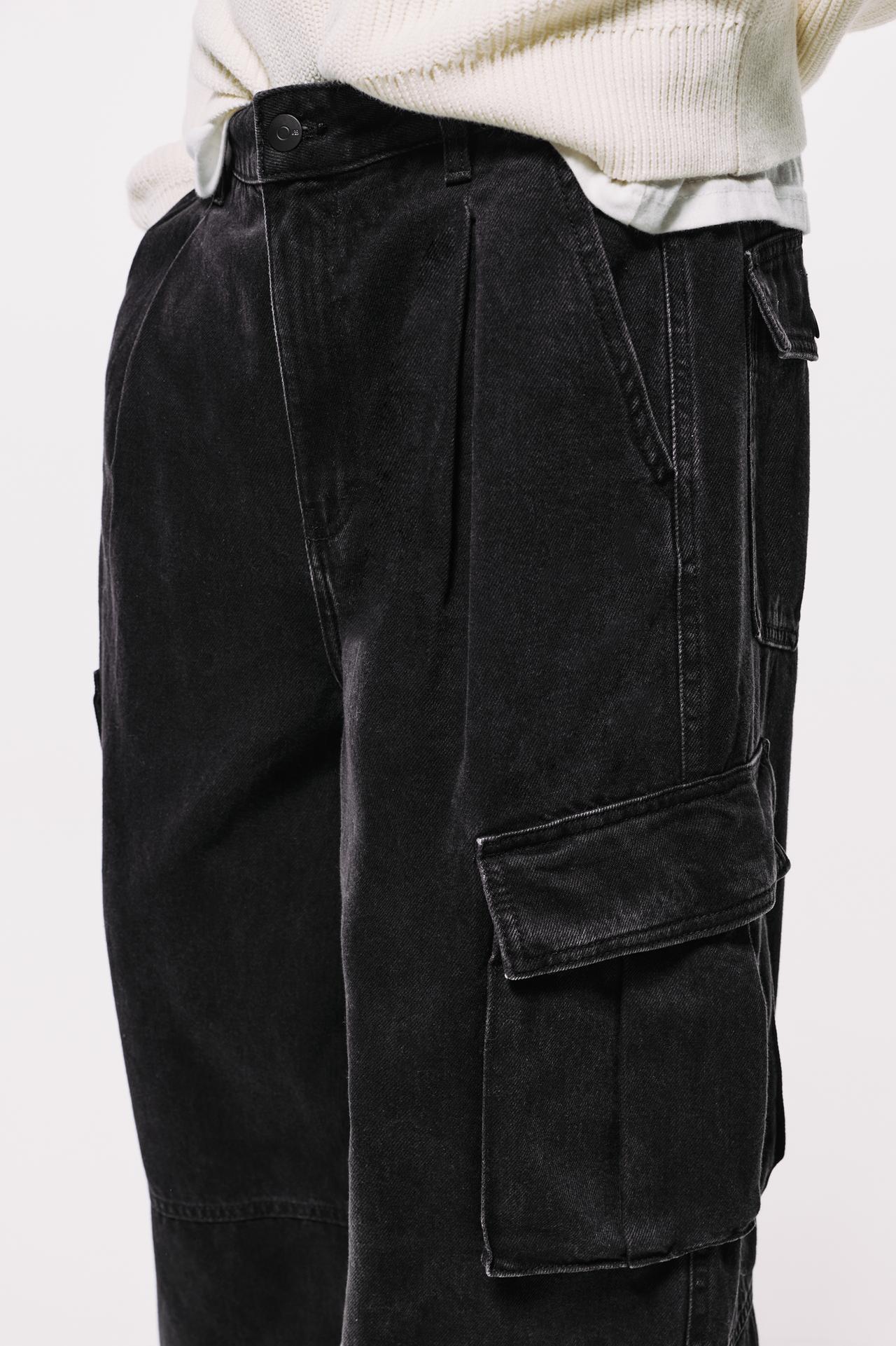 Cargo balloon jeans — Black