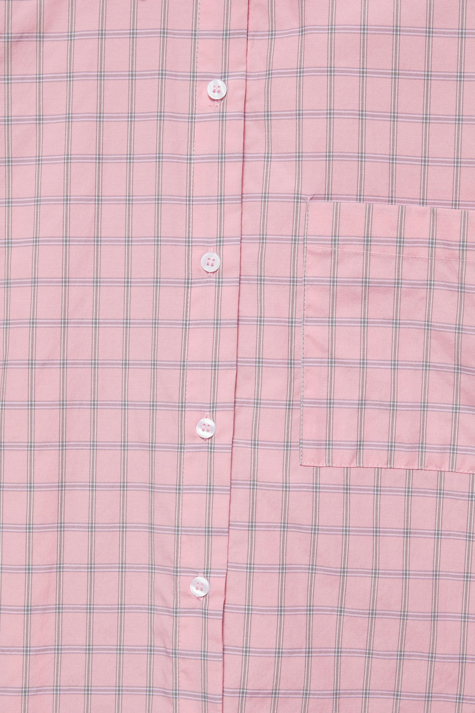 Check pocket shirt — Pink
