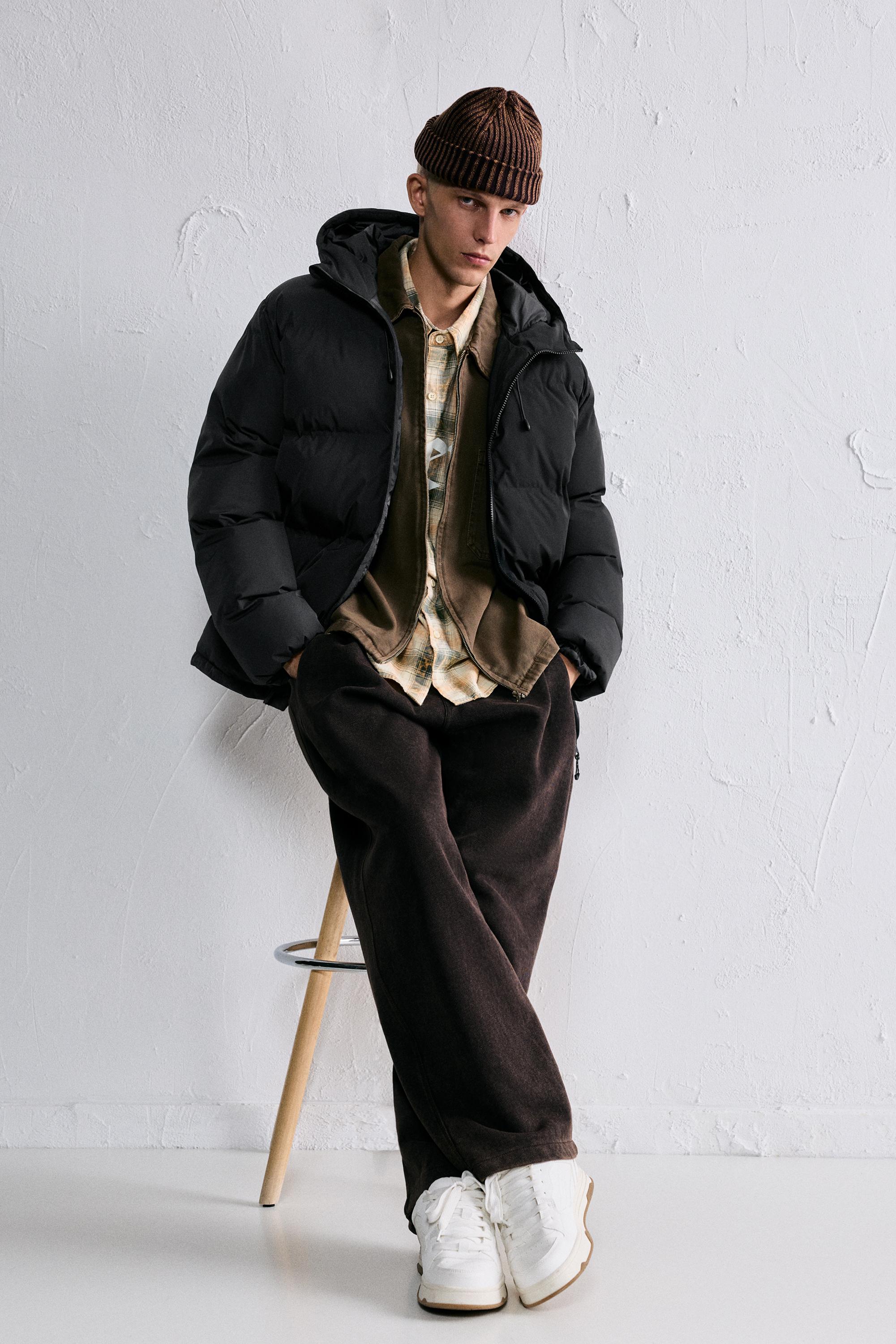 Kapüşonlu, ısıyla mühürlenmiş şişme ceket - Görsel 18